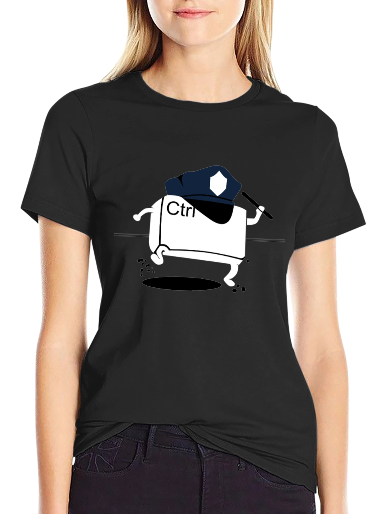 Ctrl Police Black T-Shirt