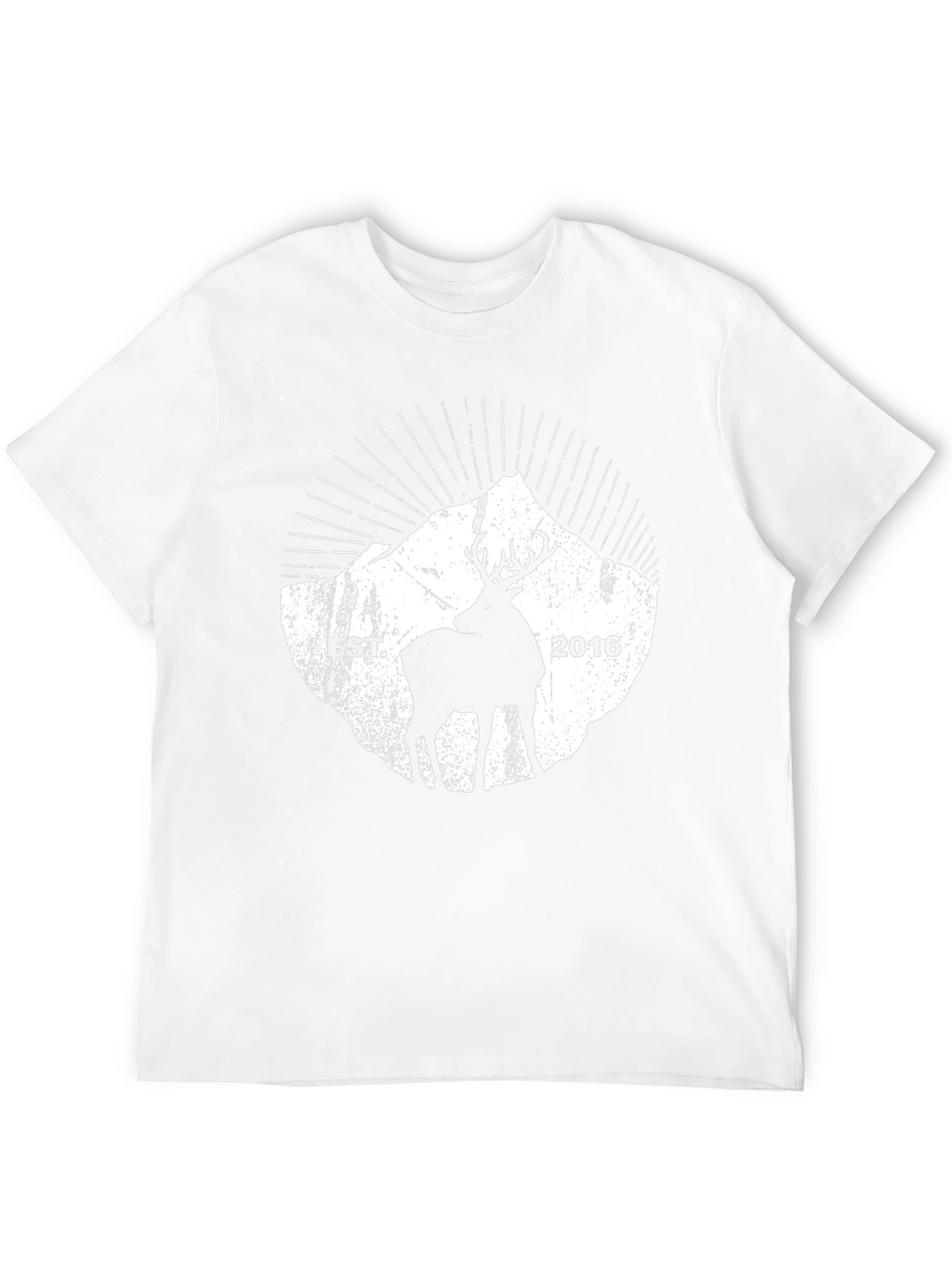 Mens Black Deer & Mountain Graphic Tee