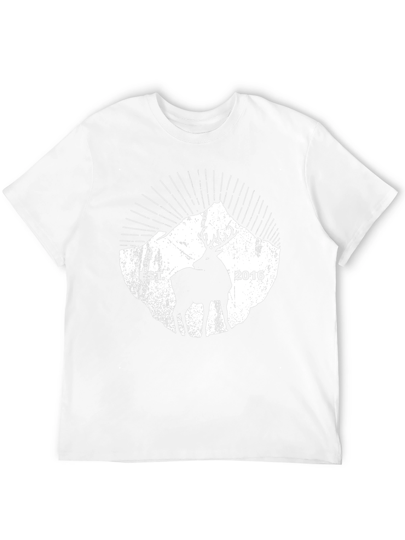 Mens Black Deer & Mountain Graphic Tee