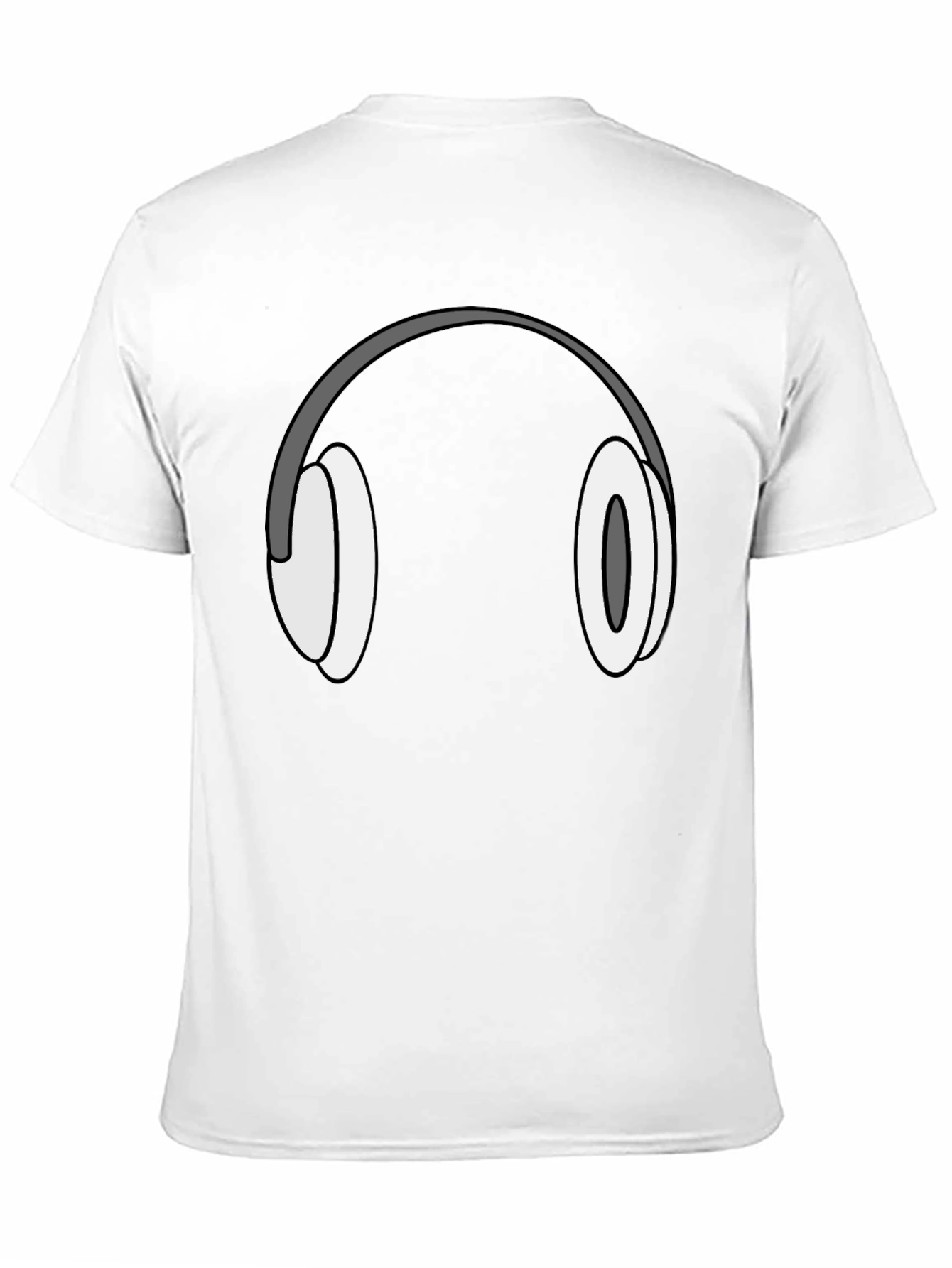 Headphone Graphic T-Shirt - Black Cotton Tee
