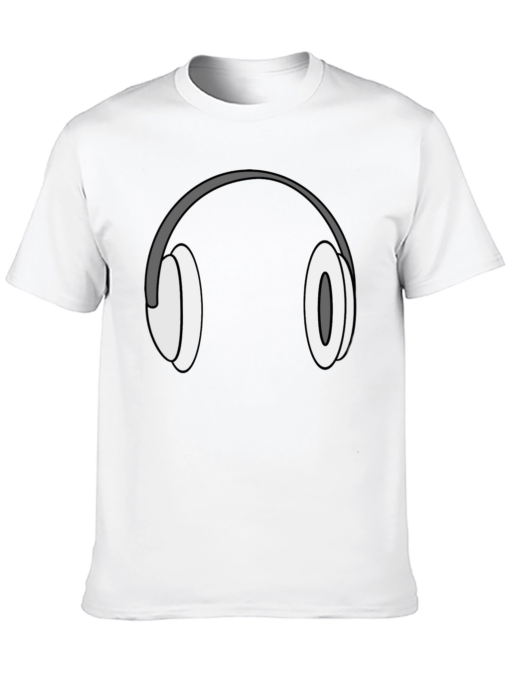 Headphone Graphic T-Shirt - Black Cotton Tee