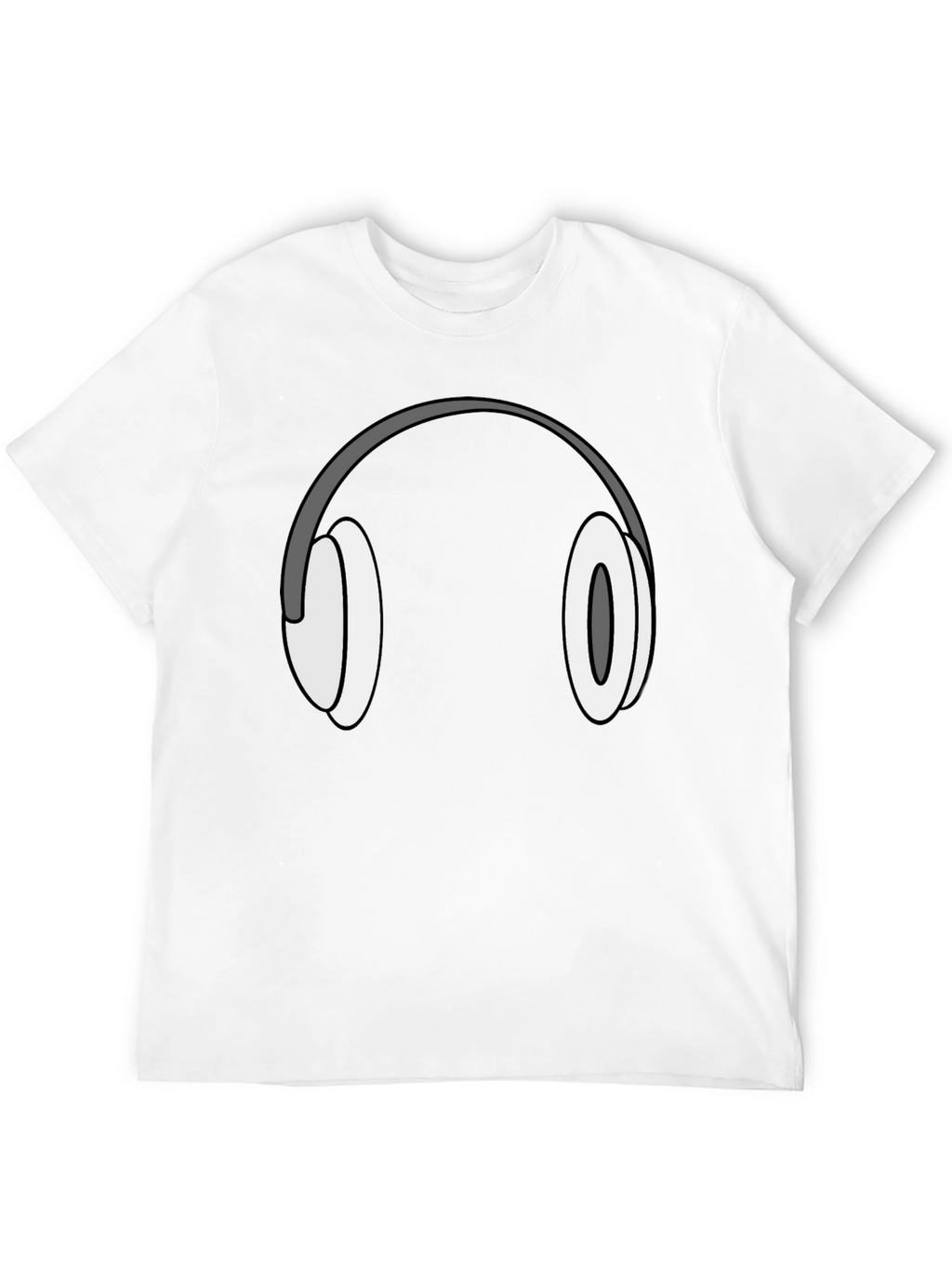 Headphone Graphic T-Shirt - Black Cotton Tee