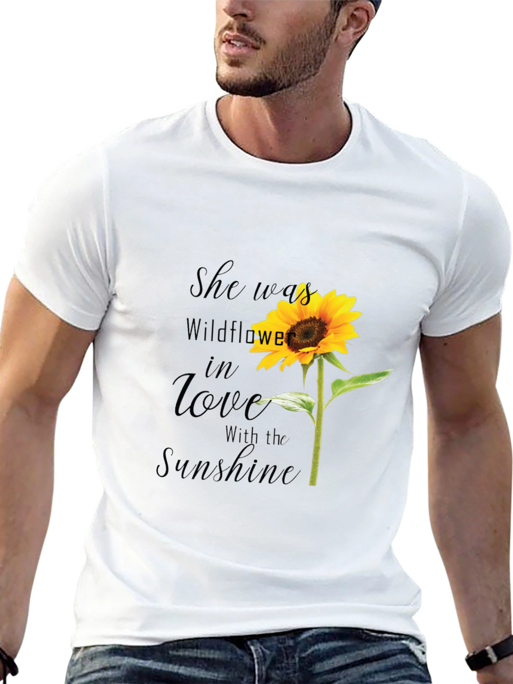 Sunflower Graphic T-Shirt - She Was Wildflower