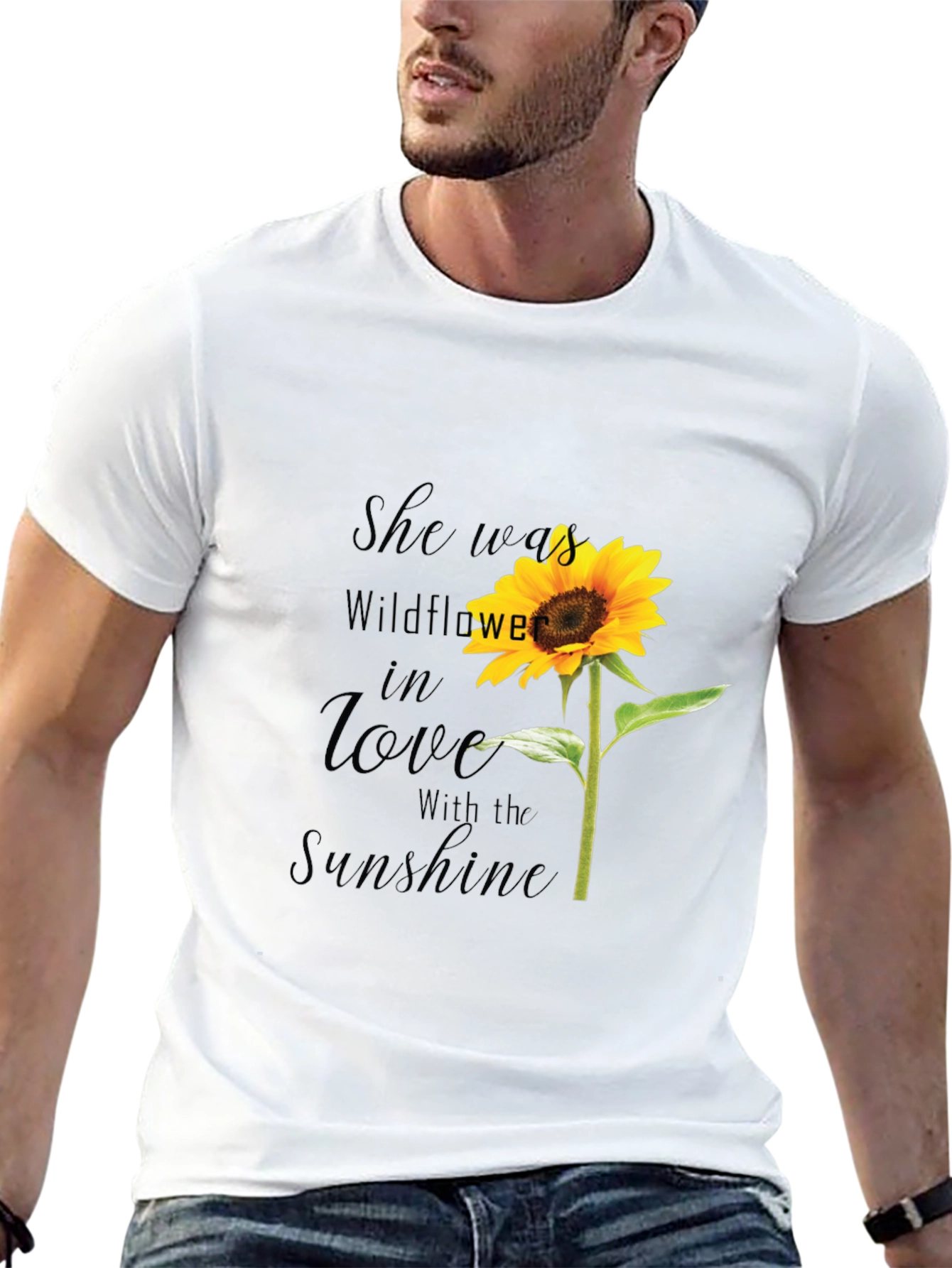 Sunflower Graphic T-Shirt - She Was Wildflower