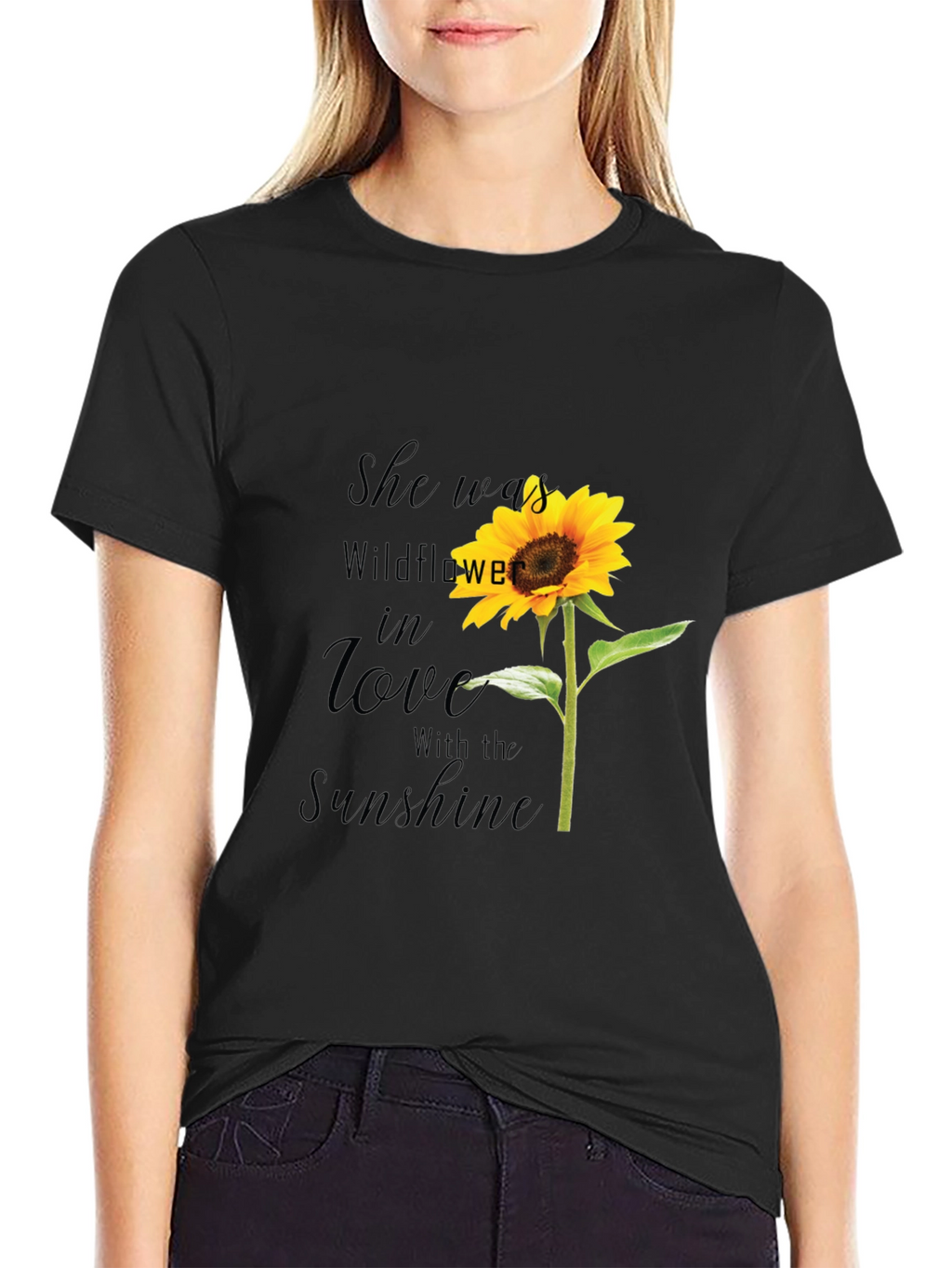 Sunflower Graphic T-Shirt - She Was Wildflower