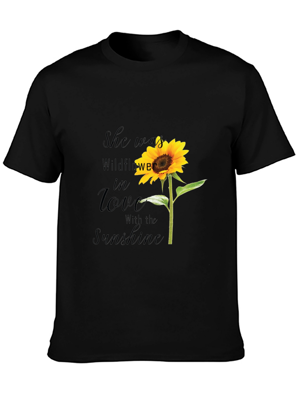 Sunflower Graphic T-Shirt - She Was Wildflower