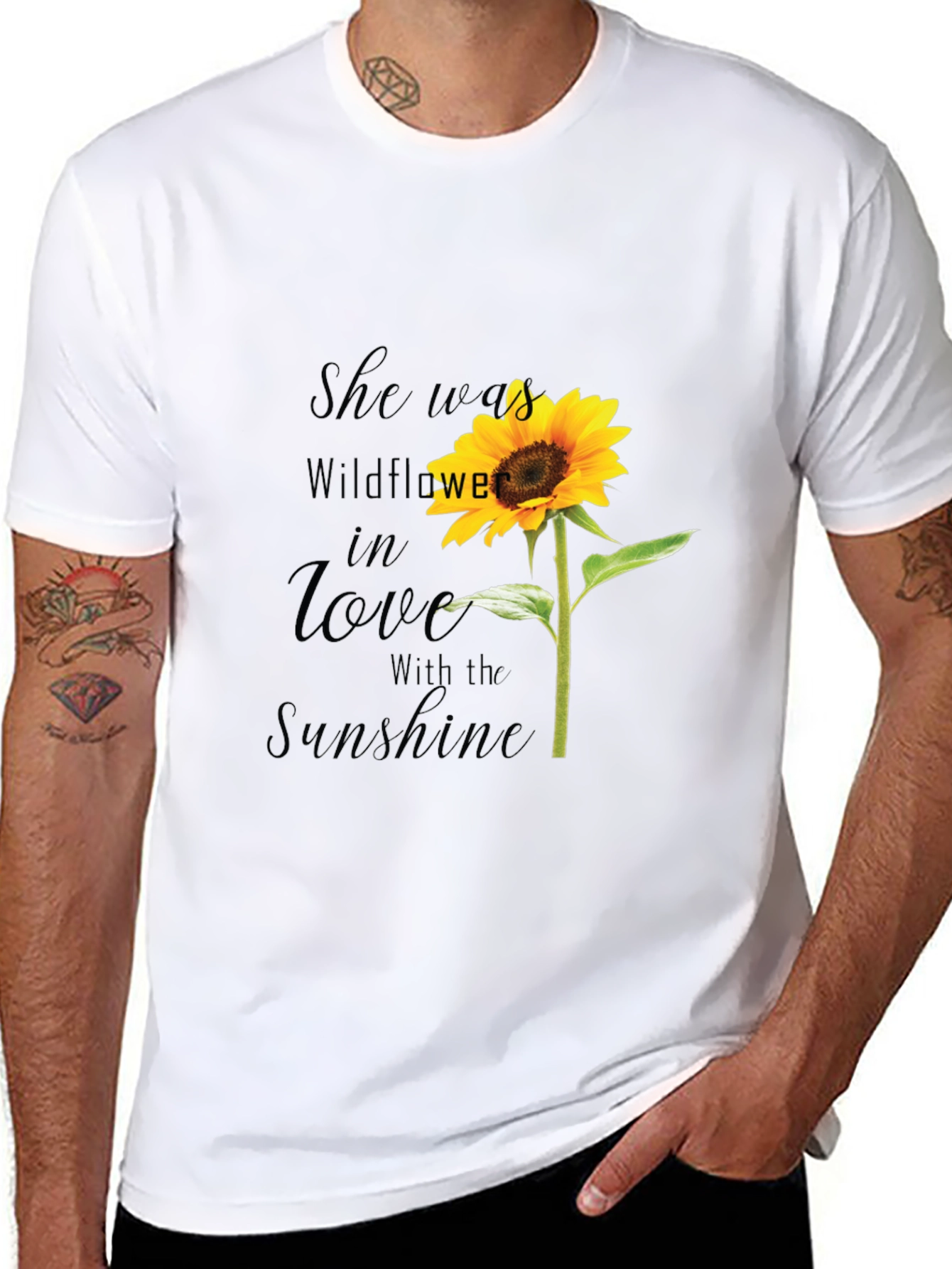 Sunflower Graphic T-Shirt - She Was Wildflower