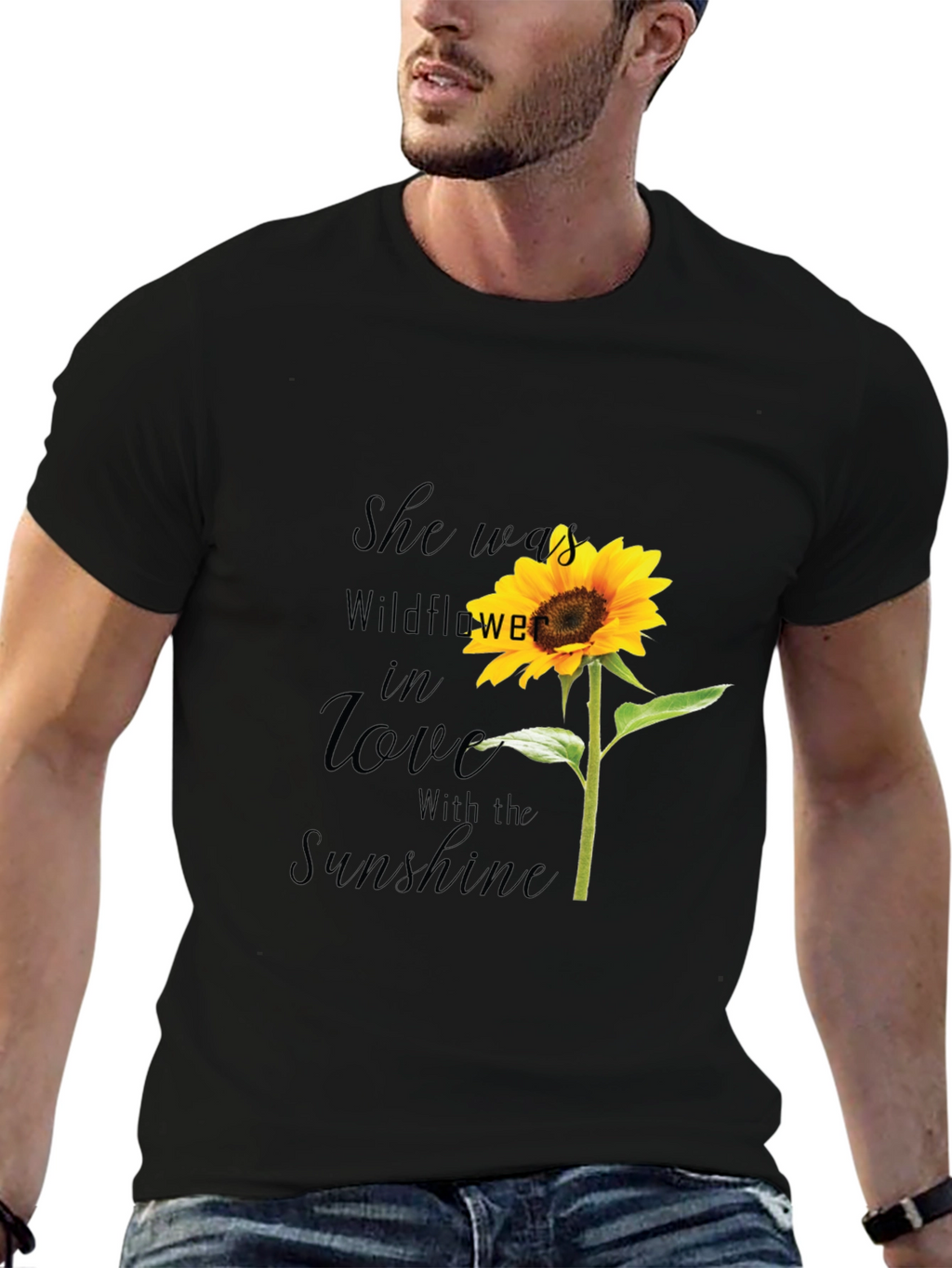 Sunflower Graphic T-Shirt - She Was Wildflower