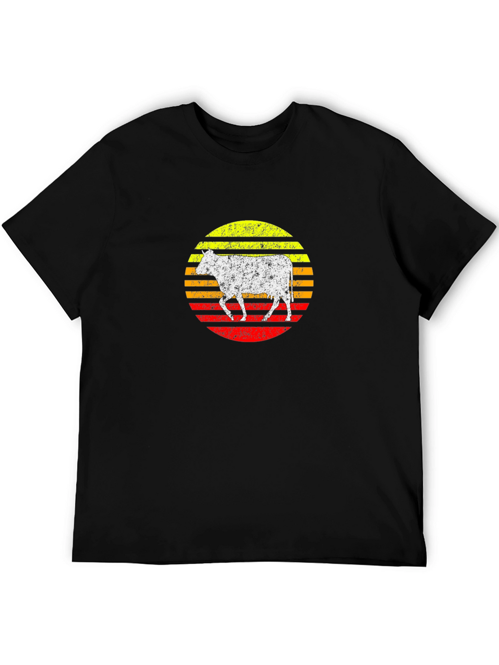 Retro Cow Sunset Graphic Tee