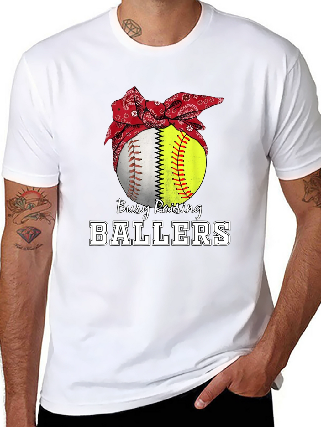 Busy Raising Ballers Graphic T-Shirt