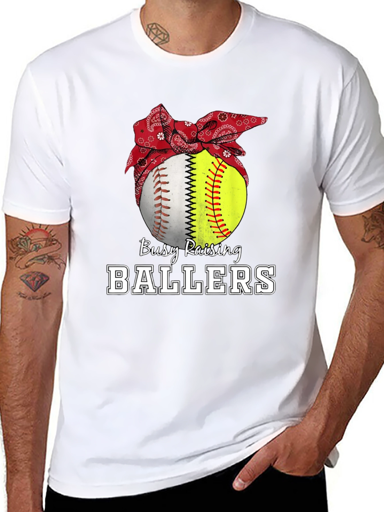 Busy Raising Ballers Graphic T-Shirt