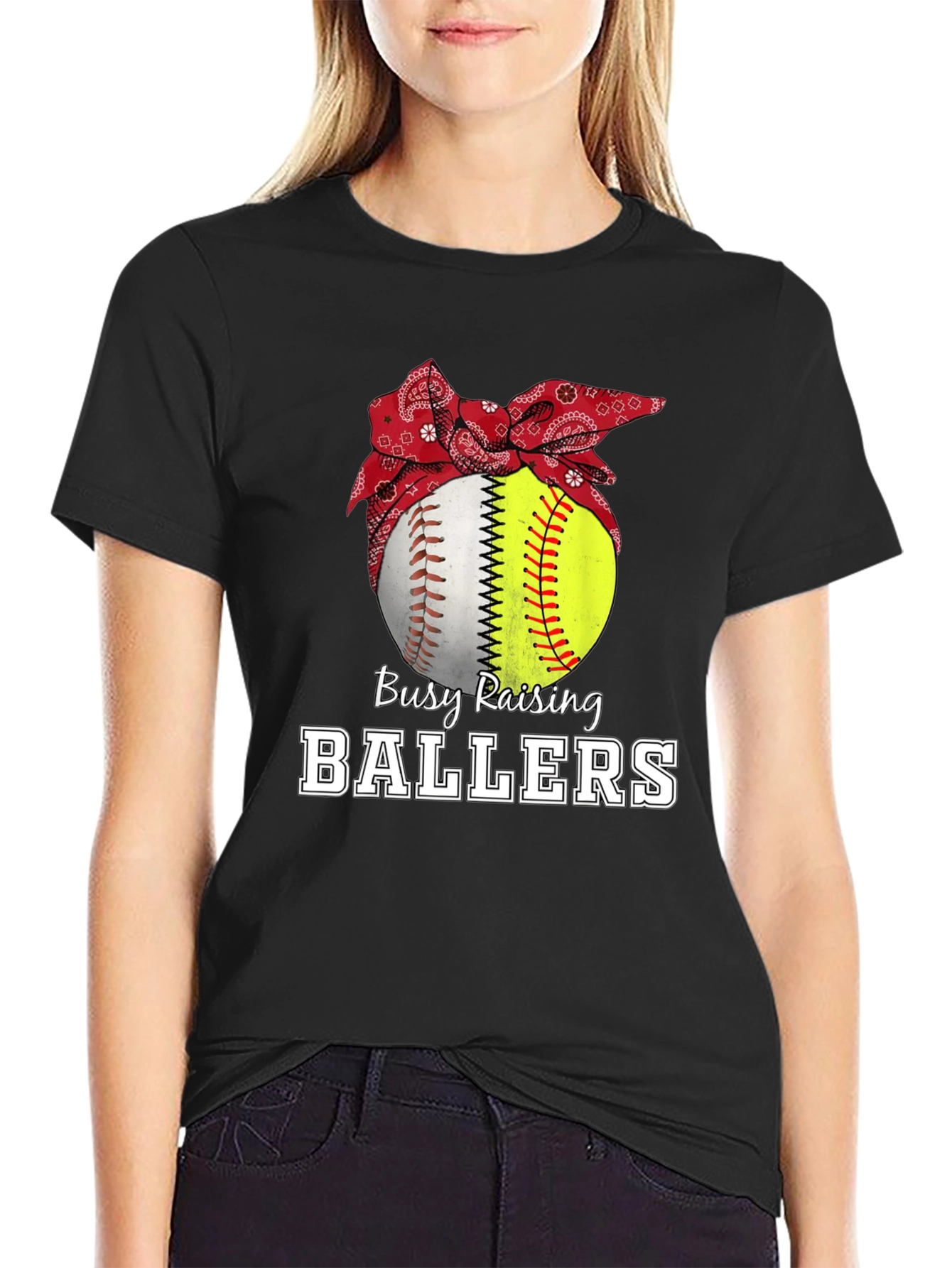 Busy Raising Ballers Graphic T-Shirt