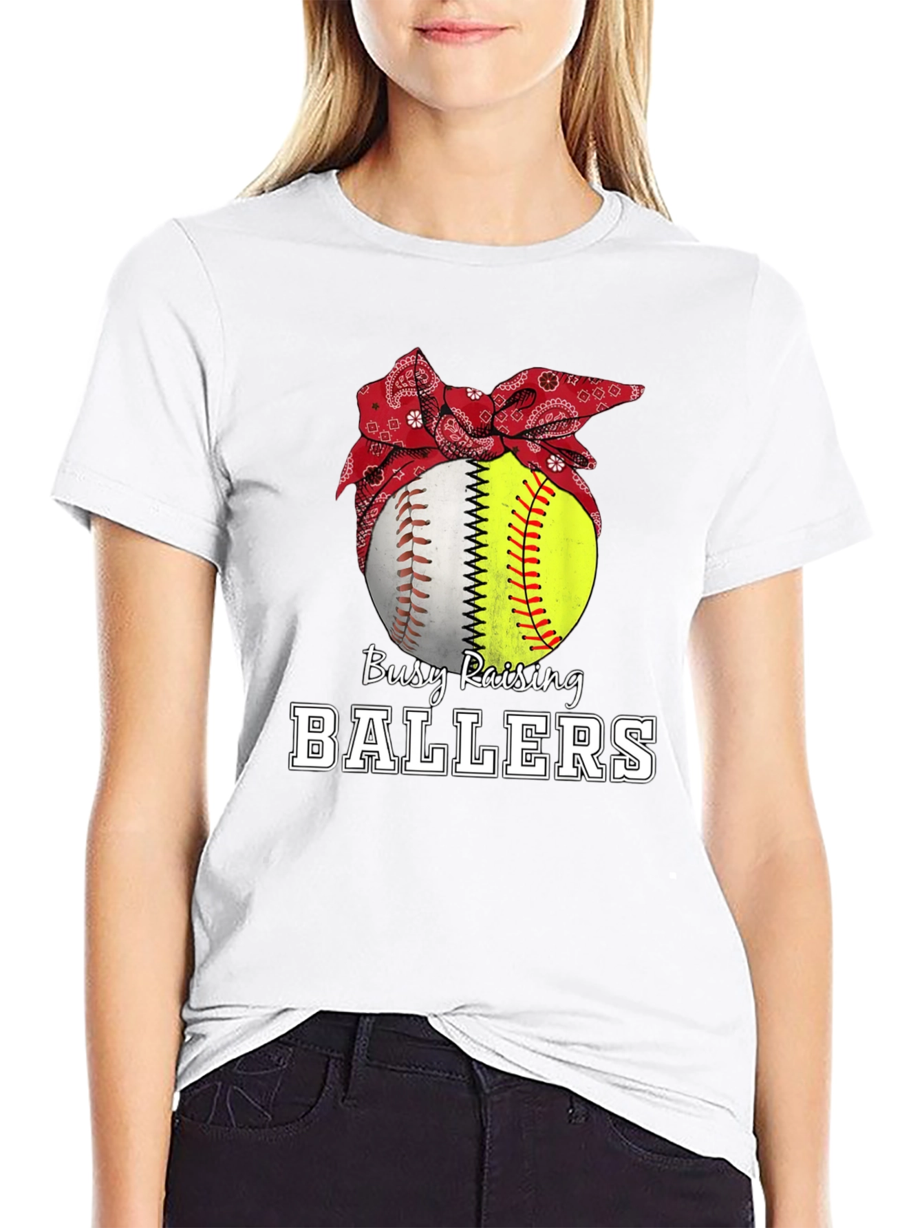 Busy Raising Ballers Graphic T-Shirt