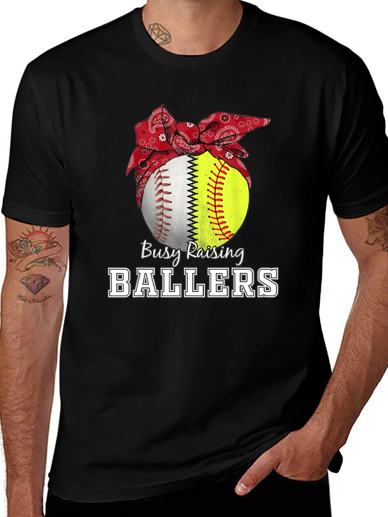Busy Raising Ballers Graphic T-Shirt
