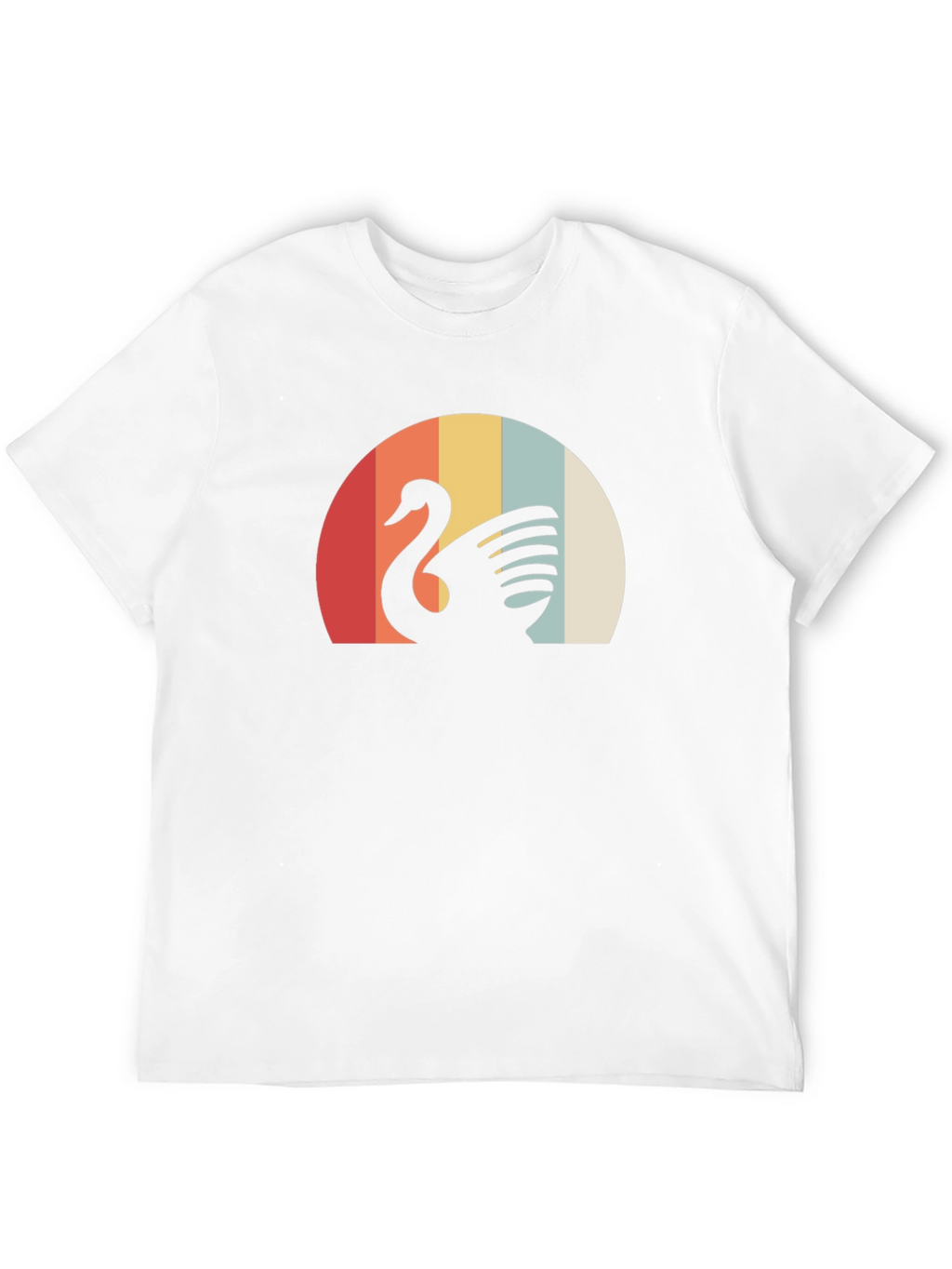 Retro Swan Graphic Tee - Stylish Comfort