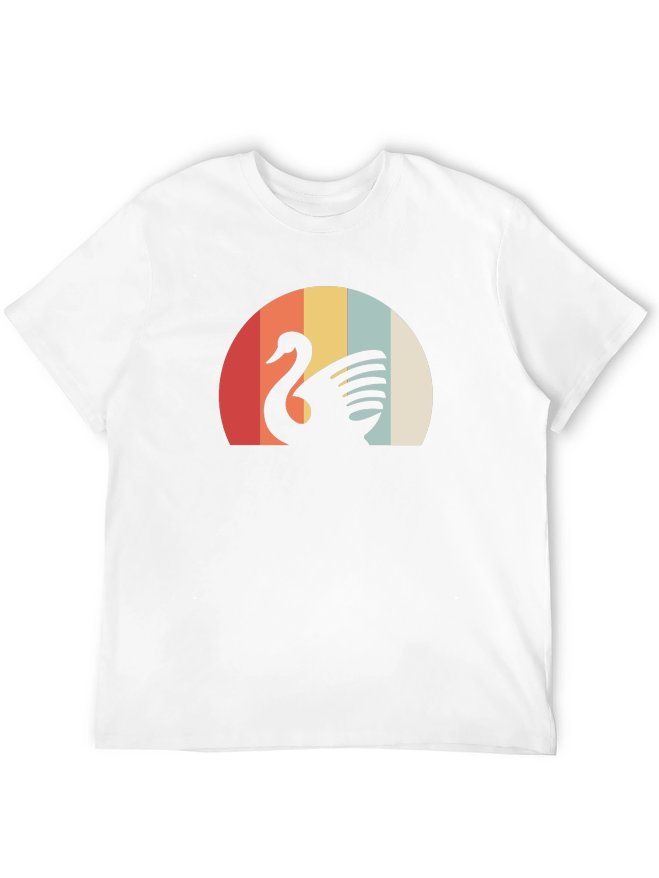 Retro Swan Graphic Tee - Stylish Comfort