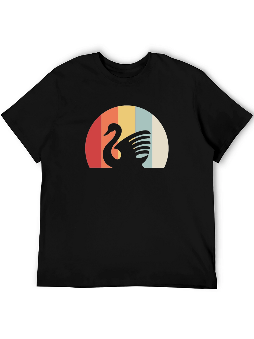 Retro Swan Graphic Tee - Stylish Comfort