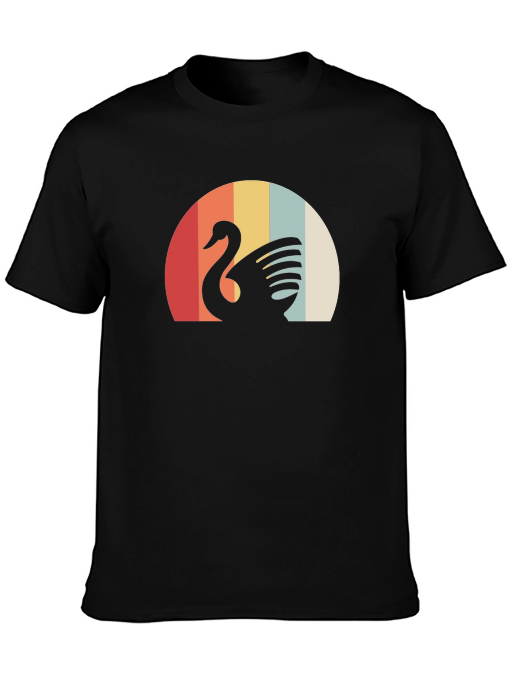 Retro Swan Graphic Tee - Stylish Comfort