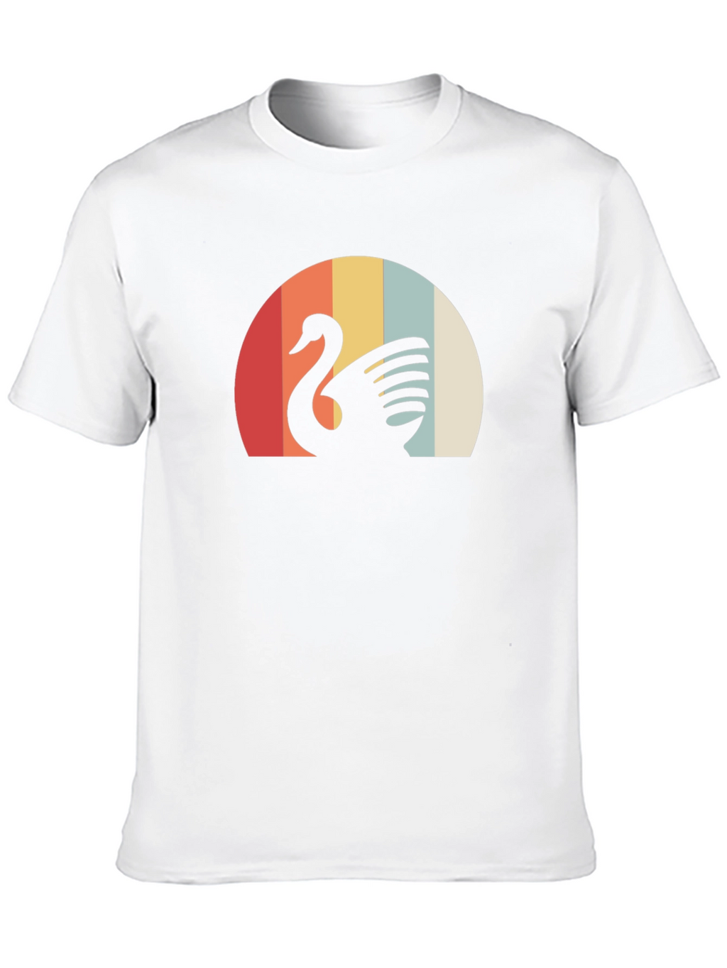 Retro Swan Graphic Tee - Stylish Comfort