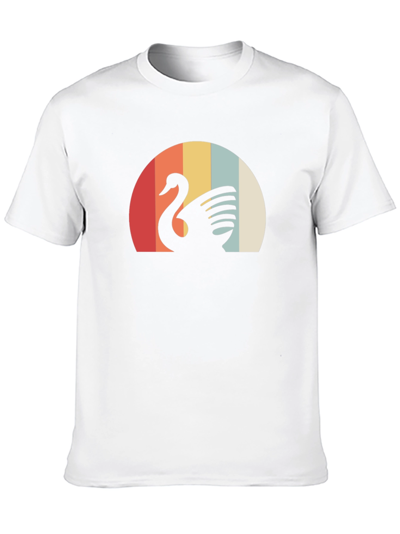 Retro Swan Graphic Tee - Stylish Comfort