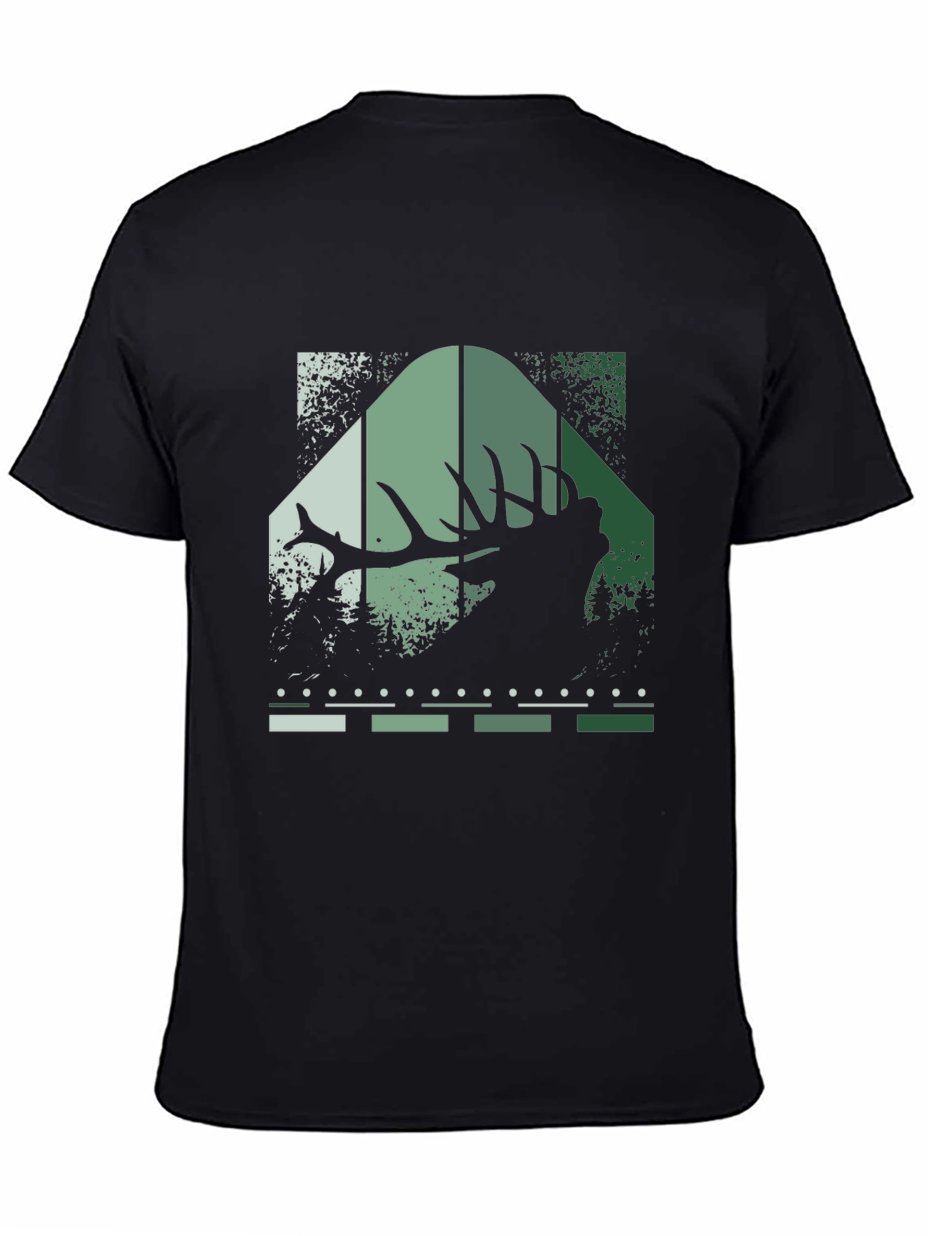 Elk Silhouette Graphic Print Tee - Nature Inspired Style