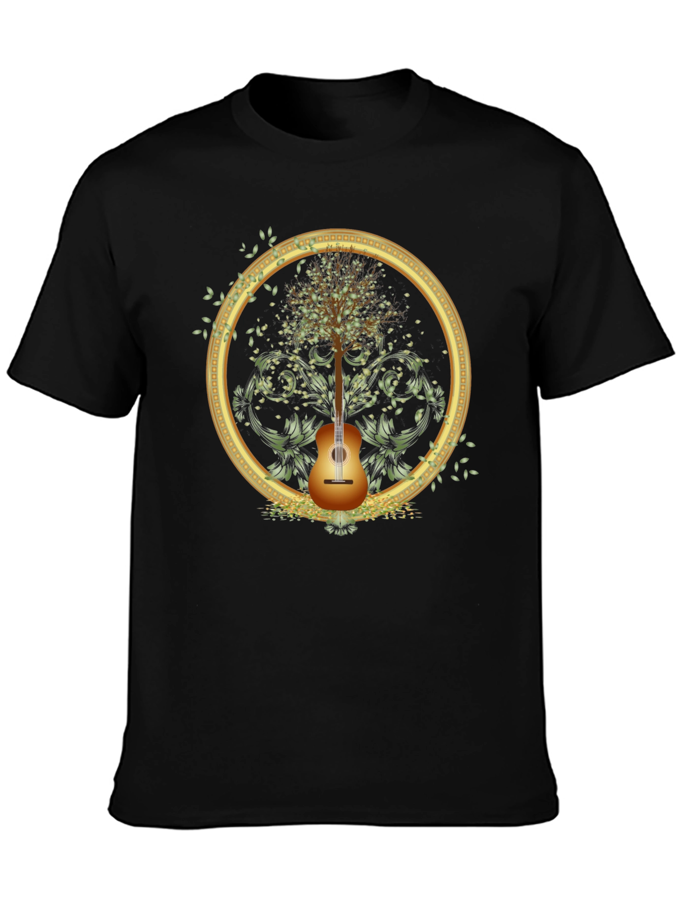 Guitar Tree Graphic Tee - Musical Nature Shirt