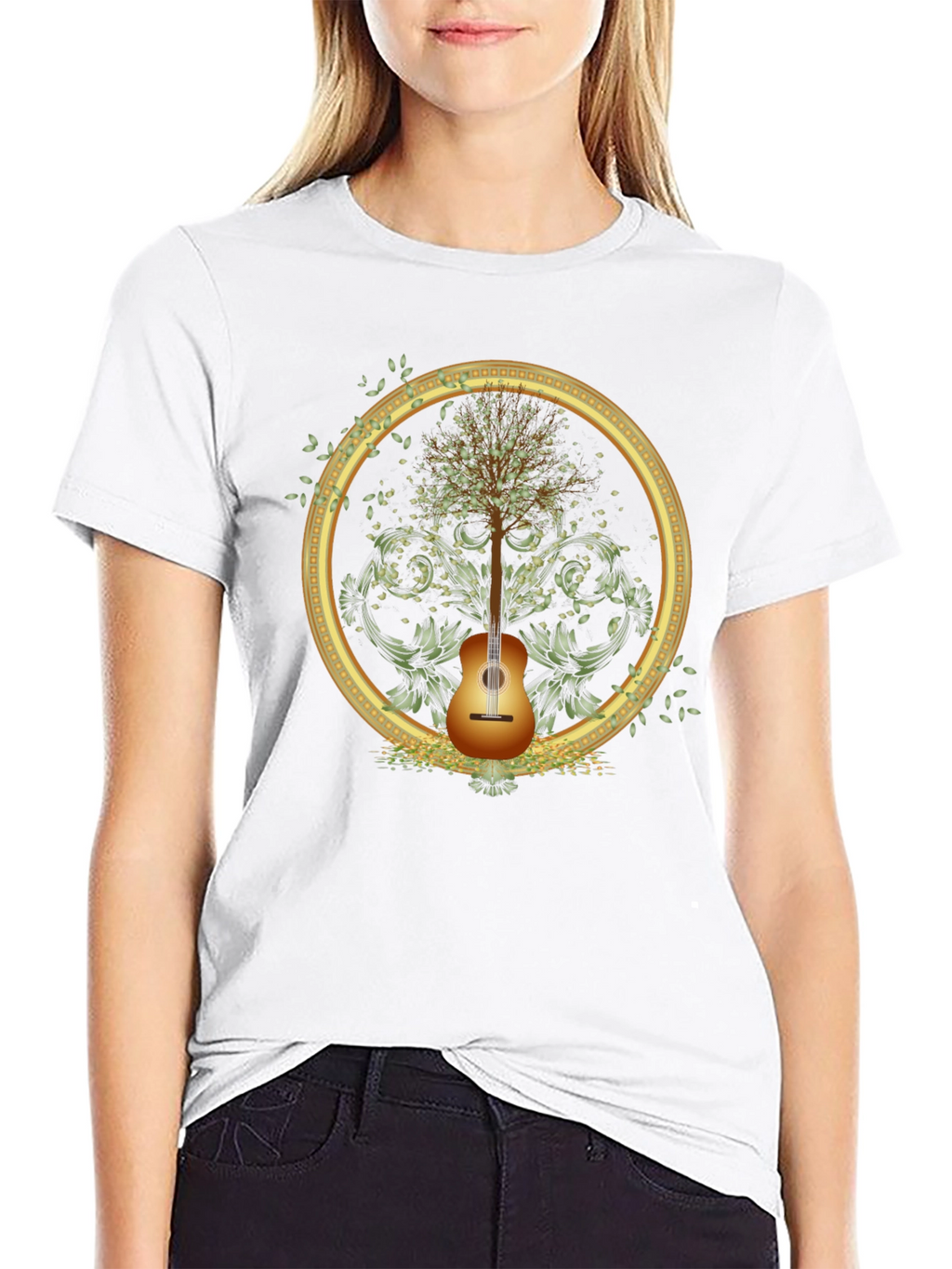 Guitar Tree Graphic Tee - Musical Nature Shirt