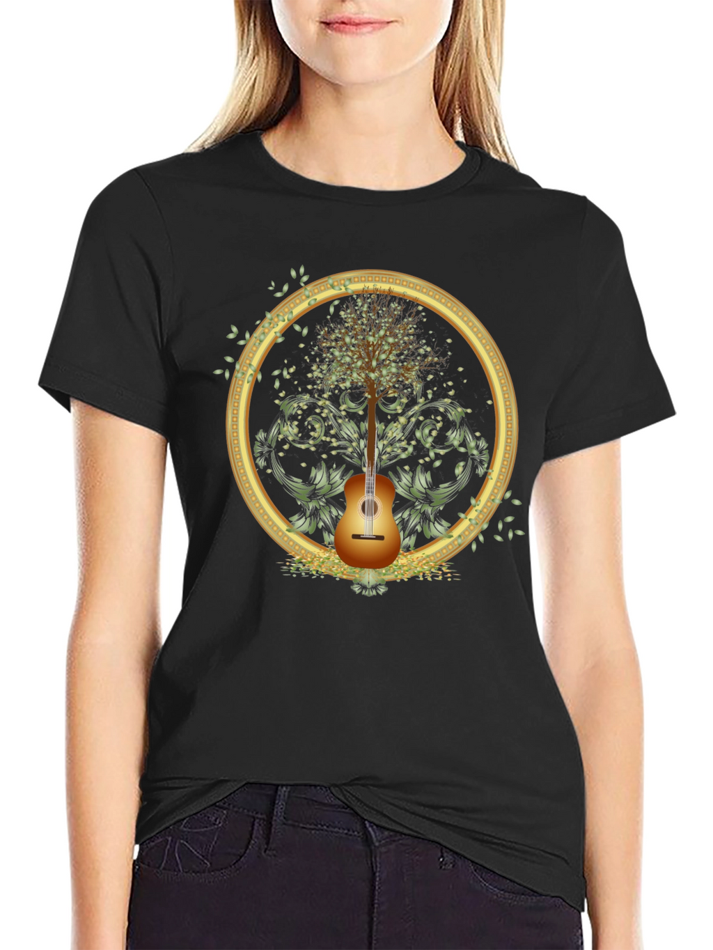 Guitar Tree Graphic Tee - Musical Nature Shirt