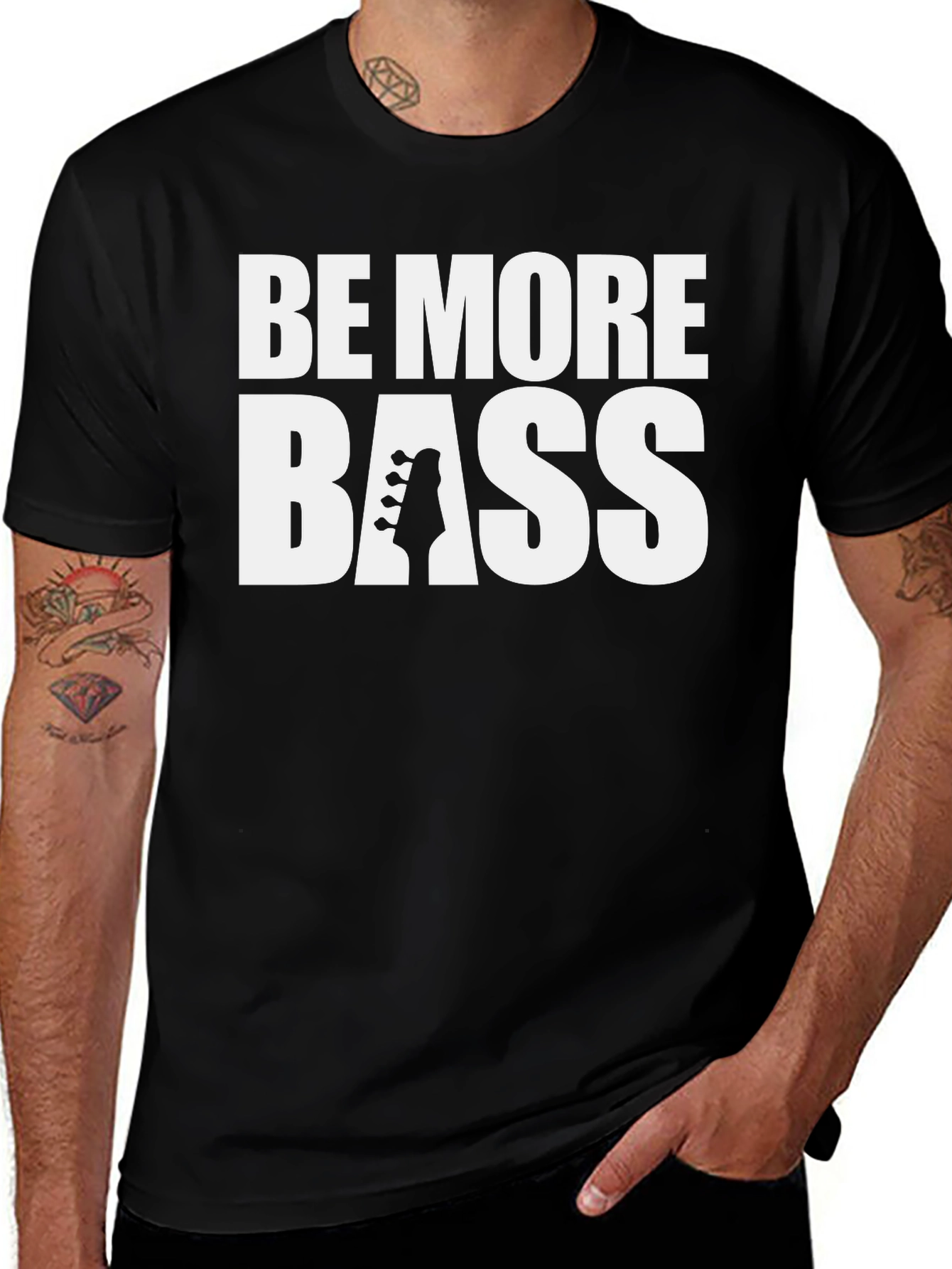 Be More Bass T-Shirt | Bass Guitar Music Shirt
