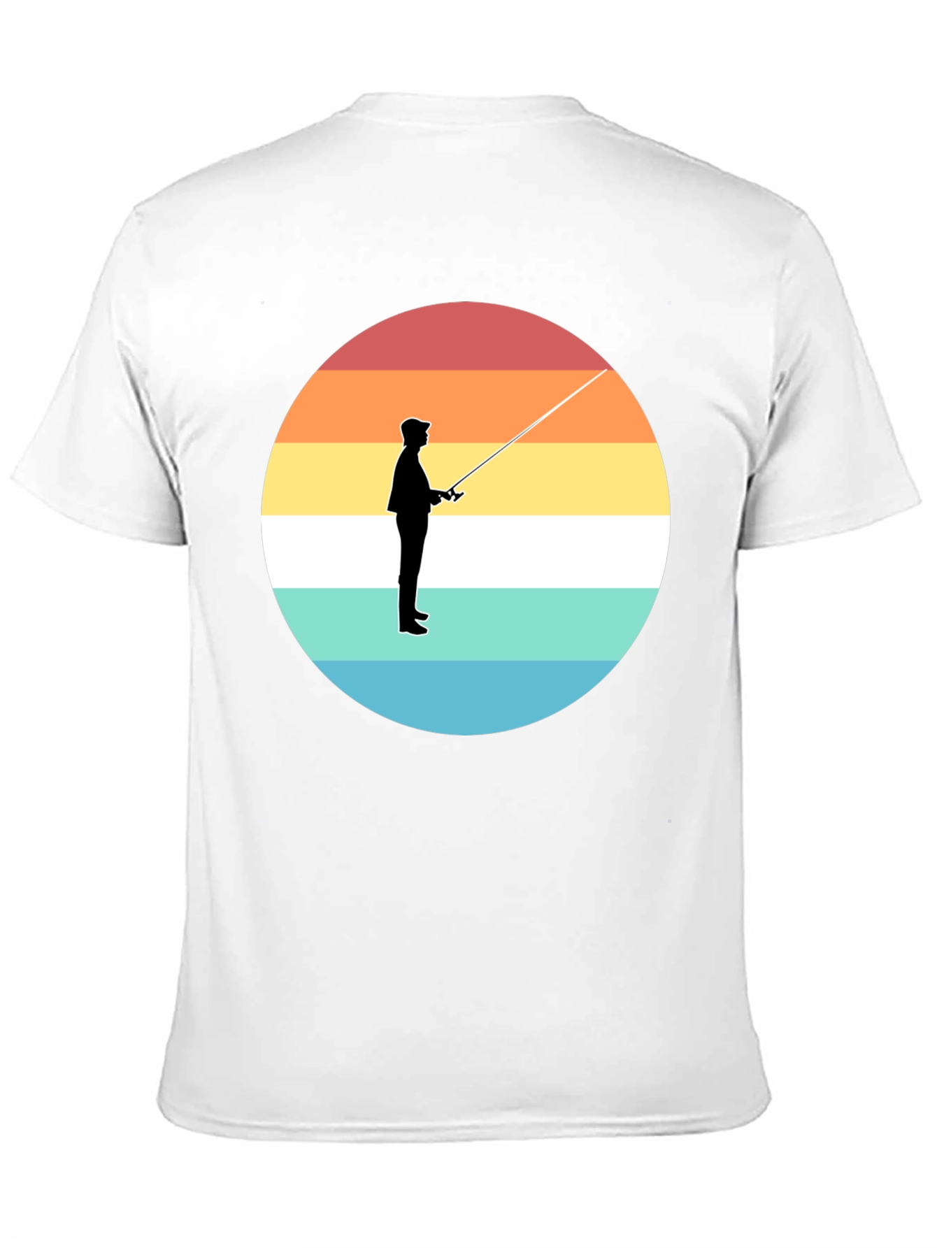 Sunset Fisherman Black T-Shirt