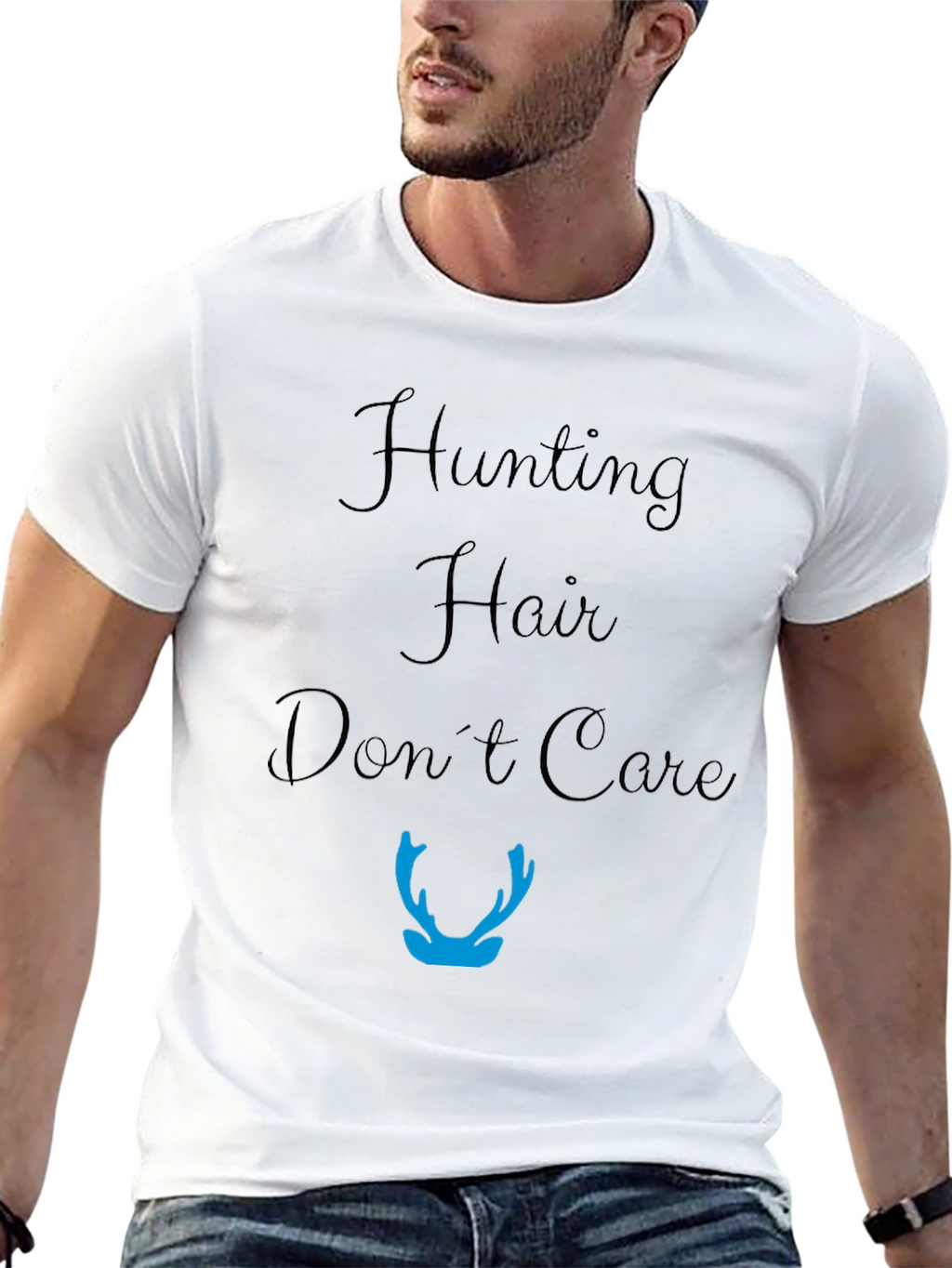 Hunting Hair Dont Care Graphic Tee