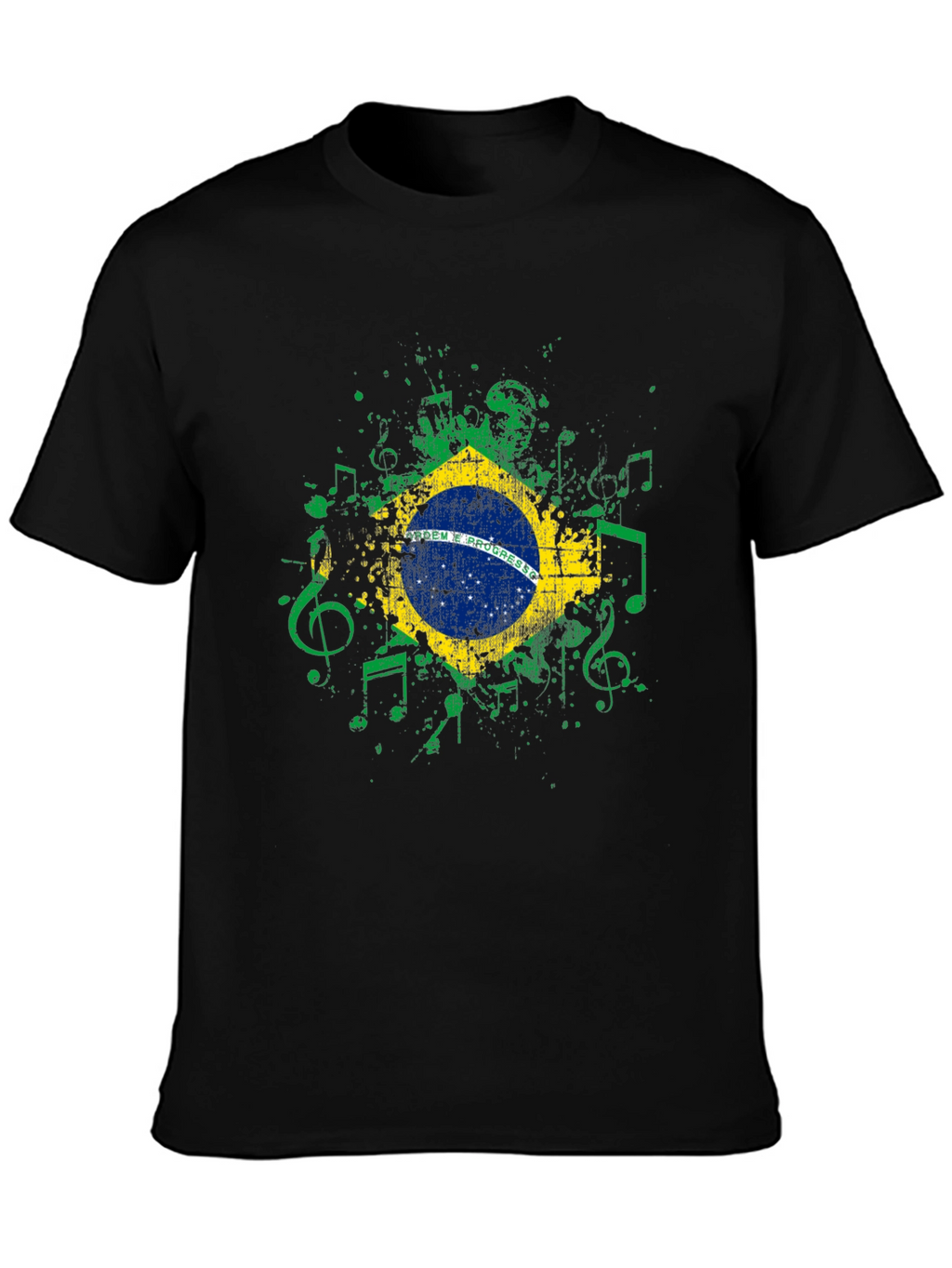 Brazil Flag Music T-Shirt