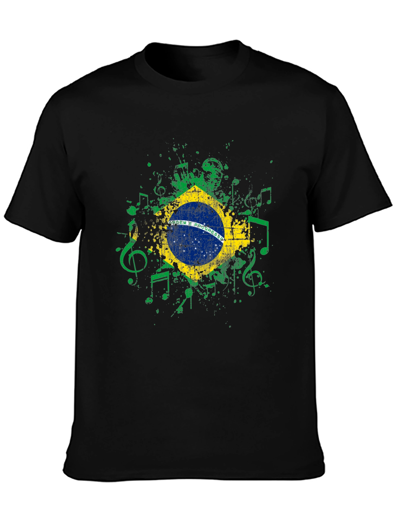 Brazil Flag Music T-Shirt
