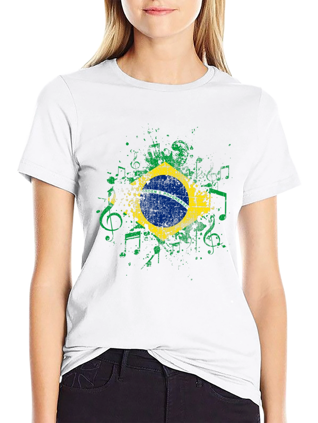Brazil Flag Music T-Shirt