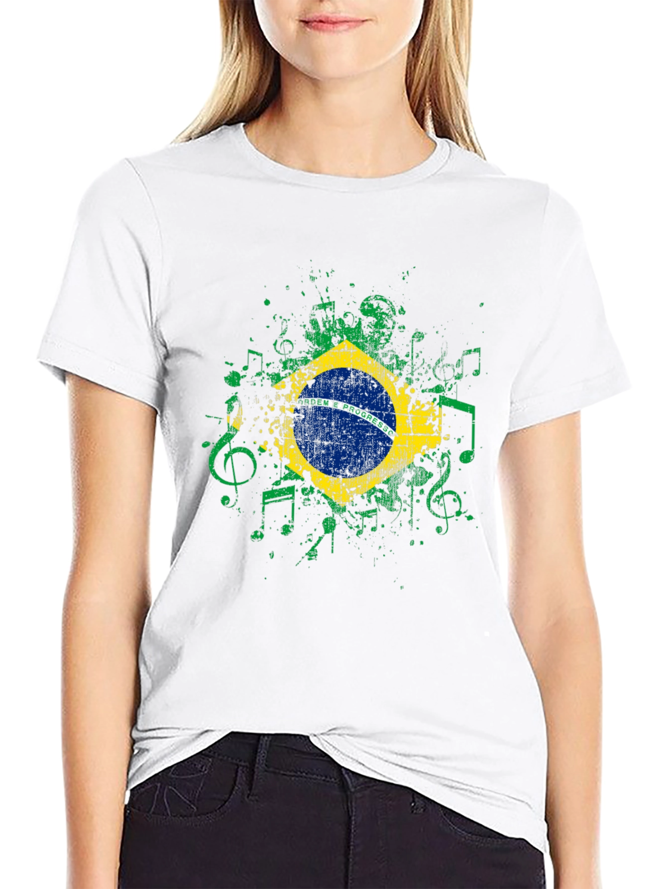 Brazil Flag Music T-Shirt