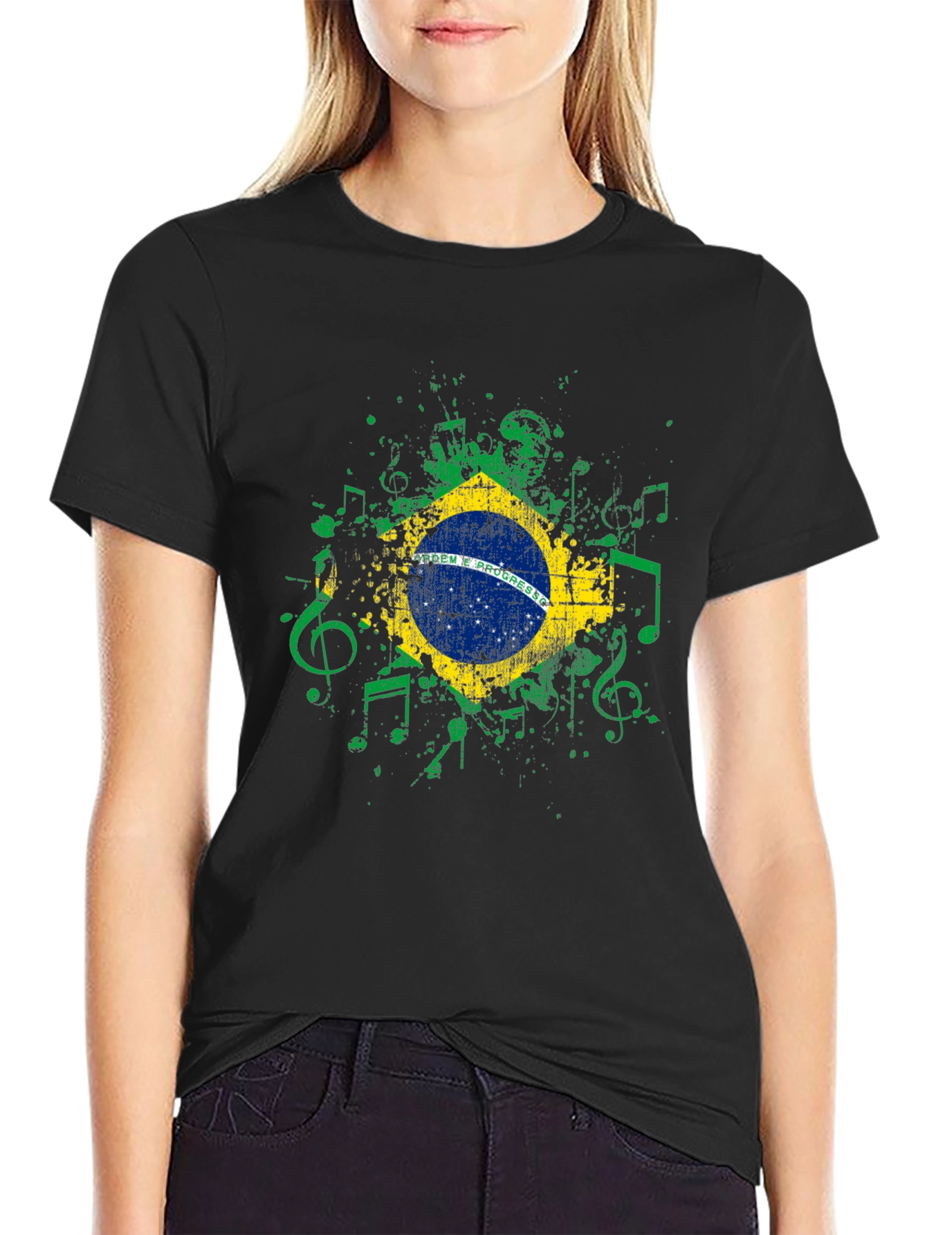 Brazil Flag Music T-Shirt