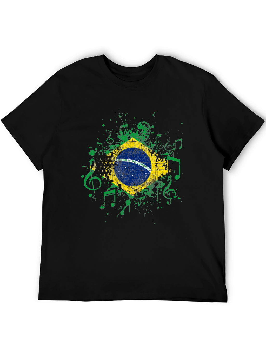 Brazil Flag Music T-Shirt