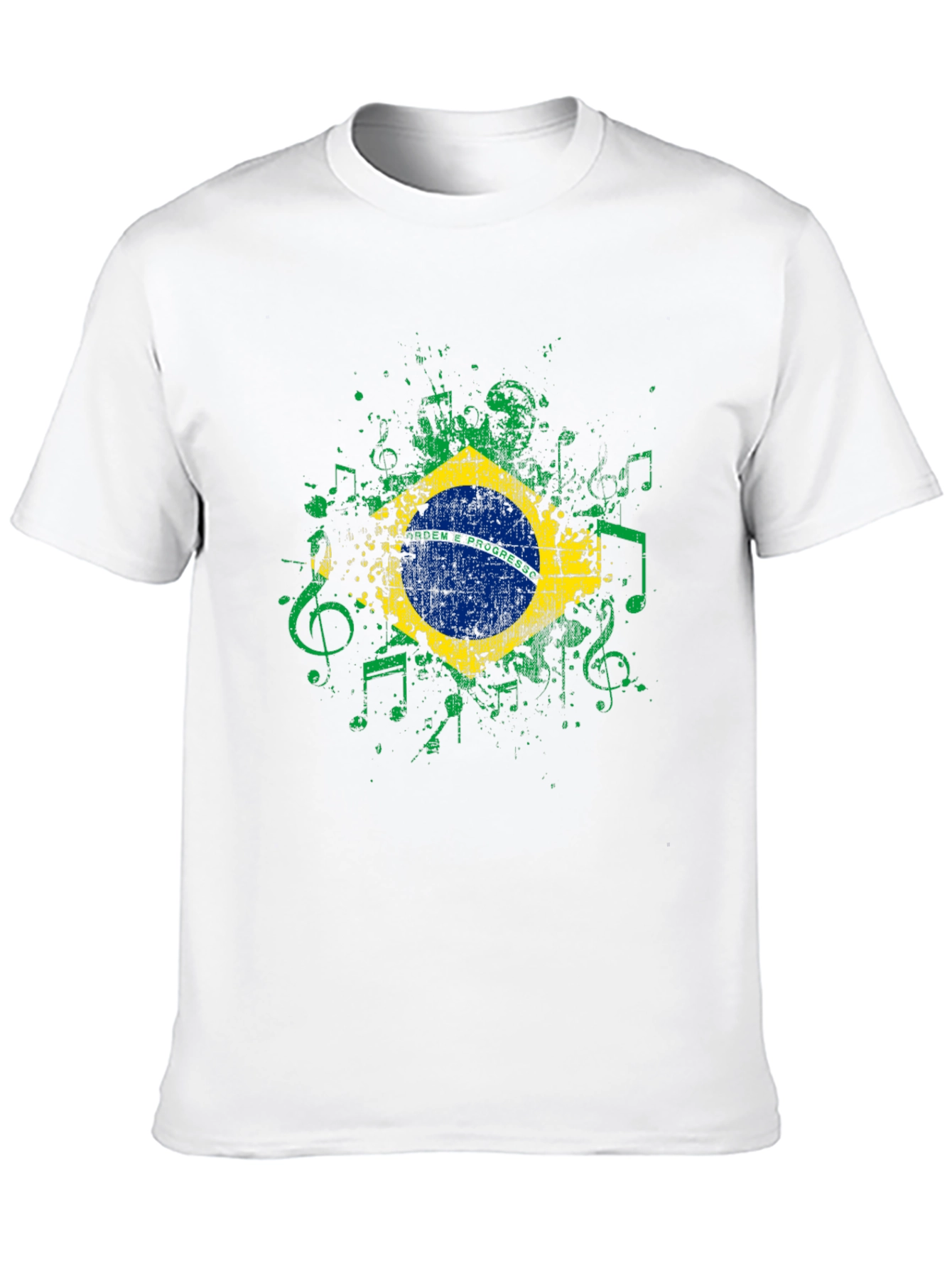 Brazil Flag Music T-Shirt