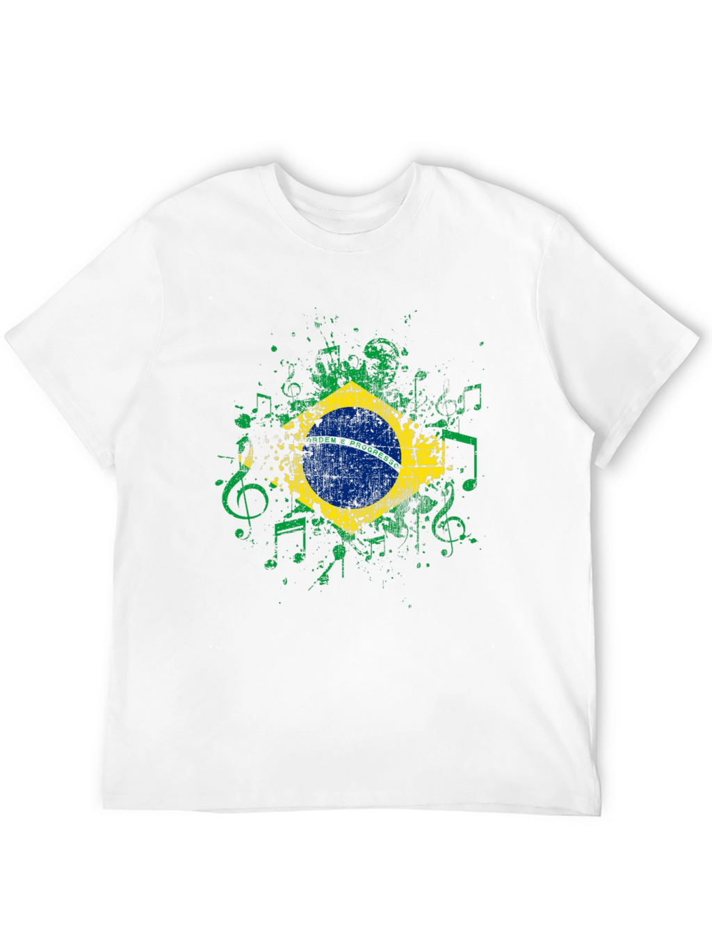 Brazil Flag Music T-Shirt
