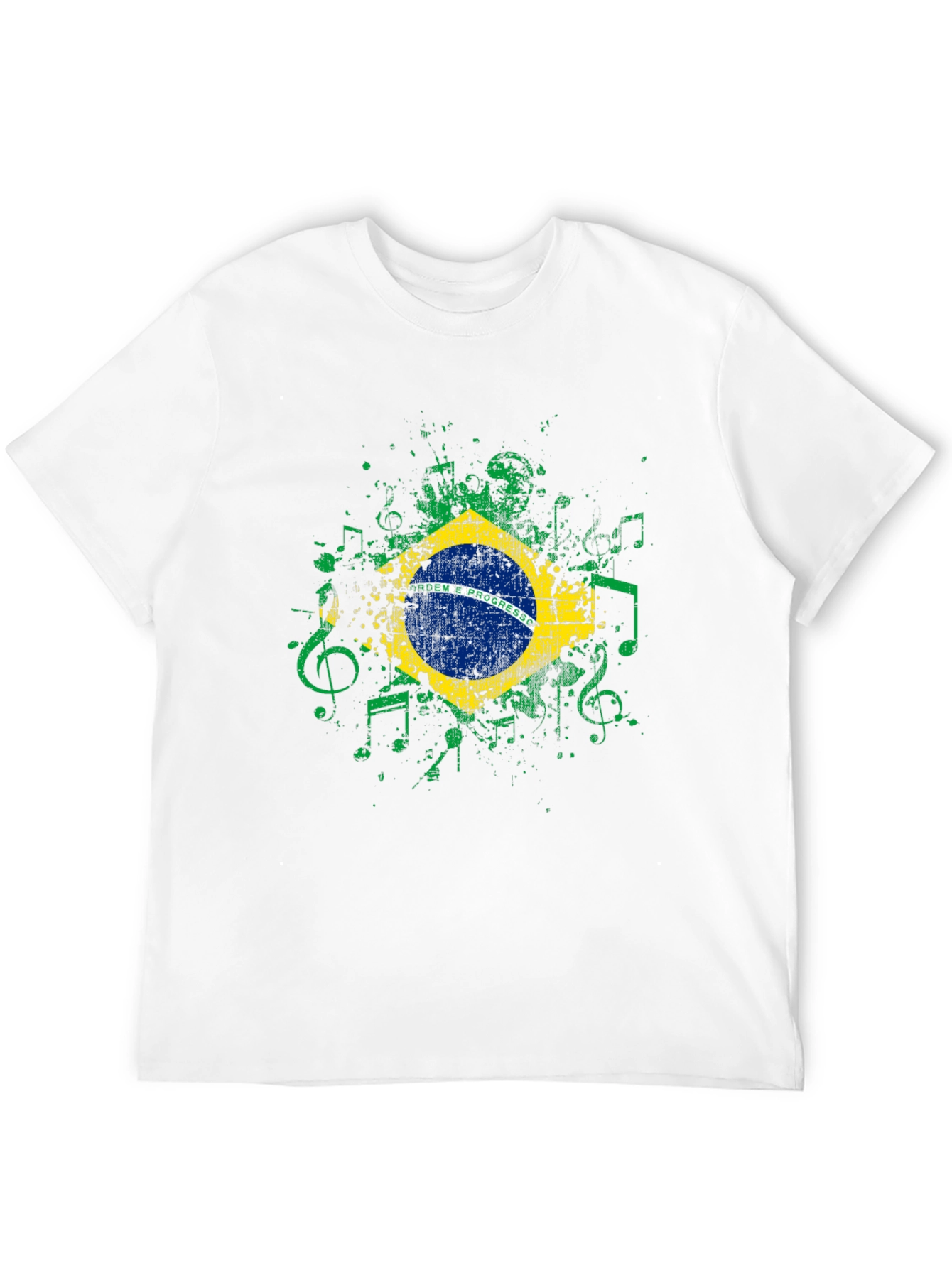 Brazil Flag Music T-Shirt