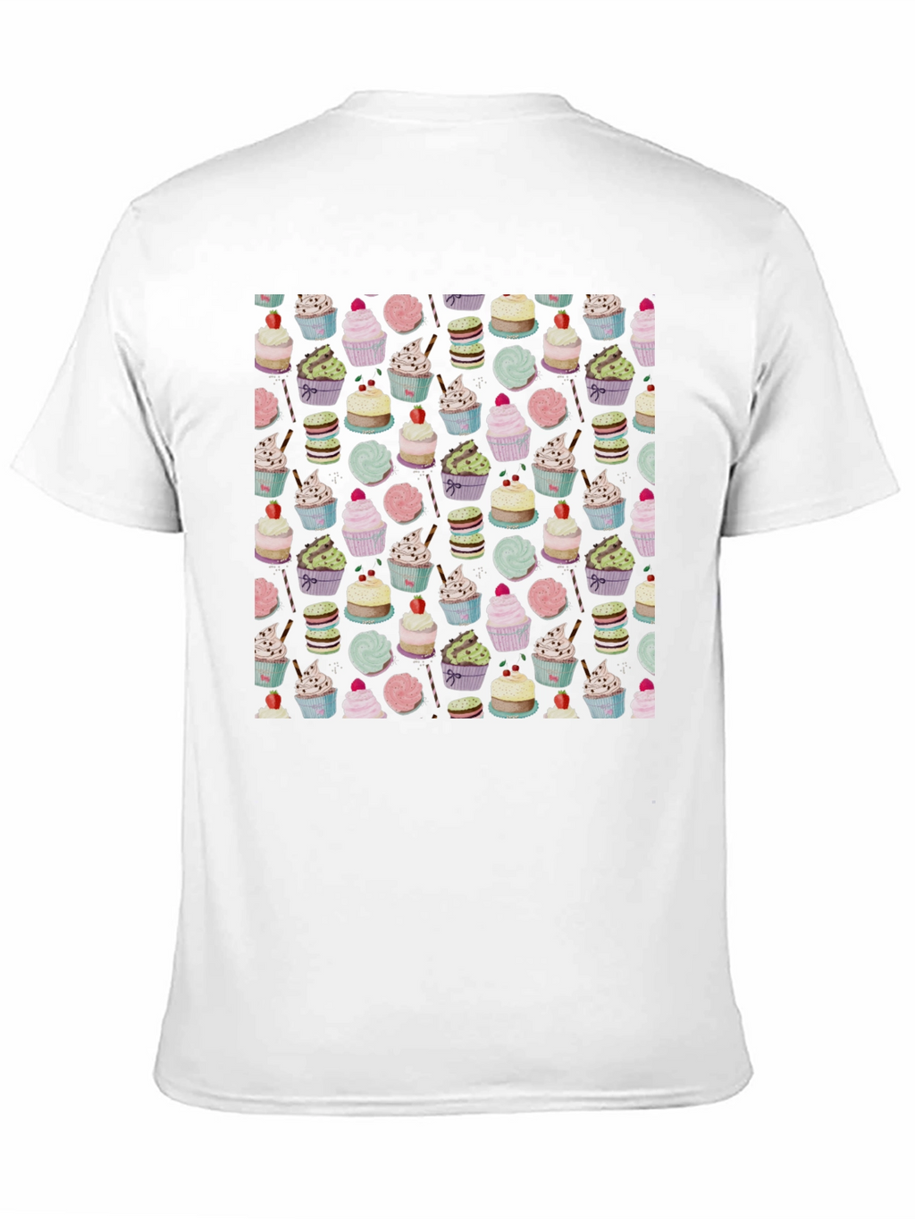 Novelty Cupcake Pattern T-Shirt