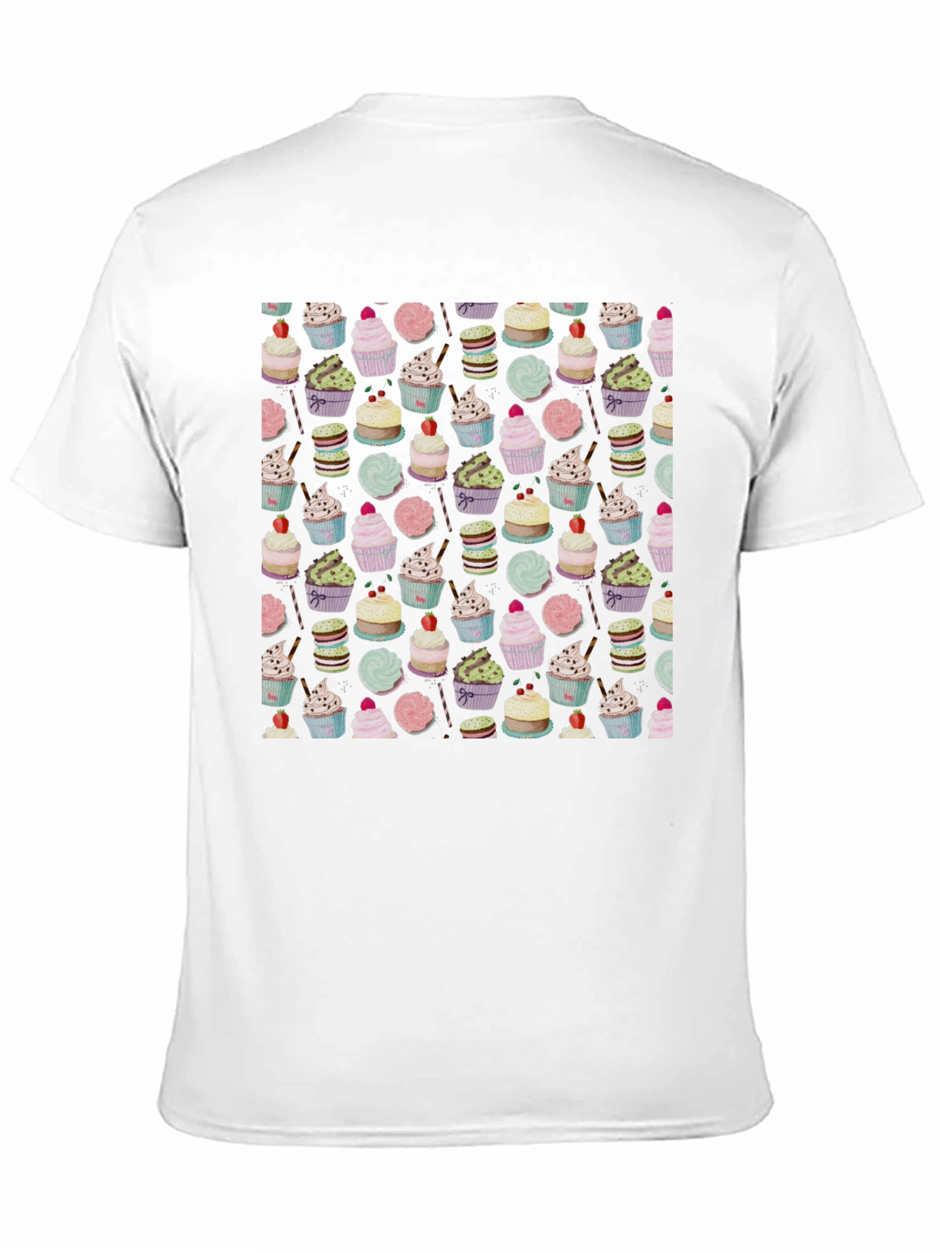 Novelty Cupcake Pattern T-Shirt