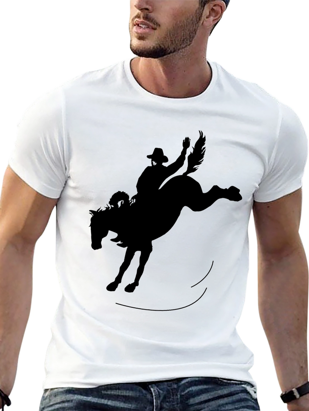 Black Rodeo Cowboy Graphic Tee