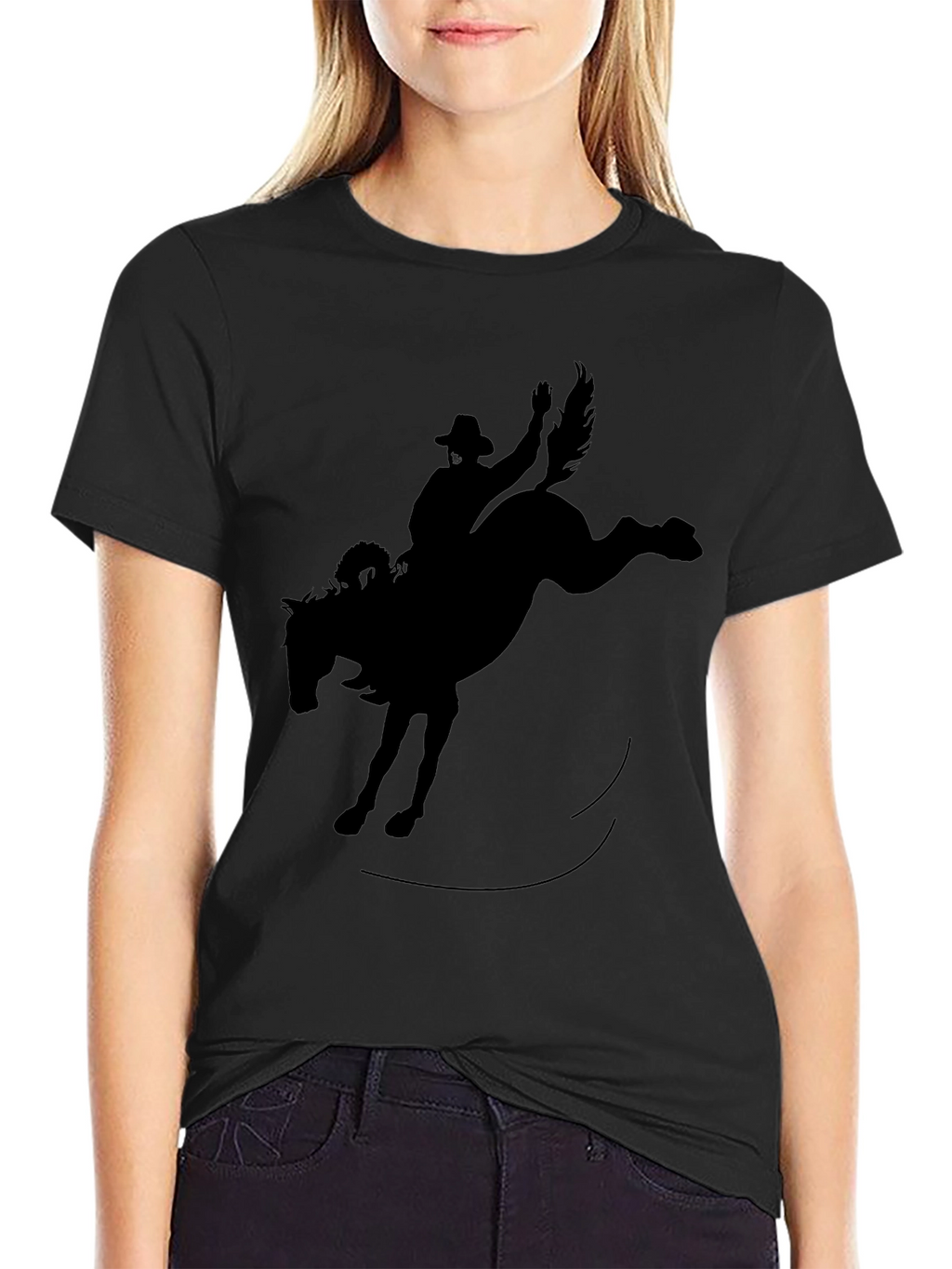 Black Rodeo Cowboy Graphic Tee