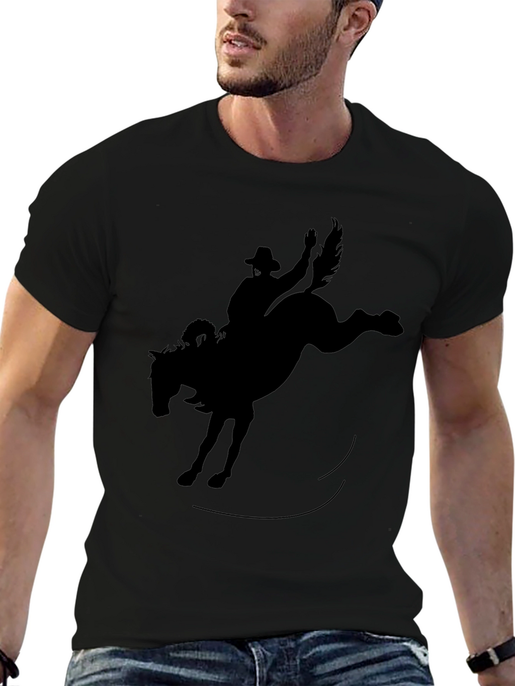 Black Rodeo Cowboy Graphic Tee