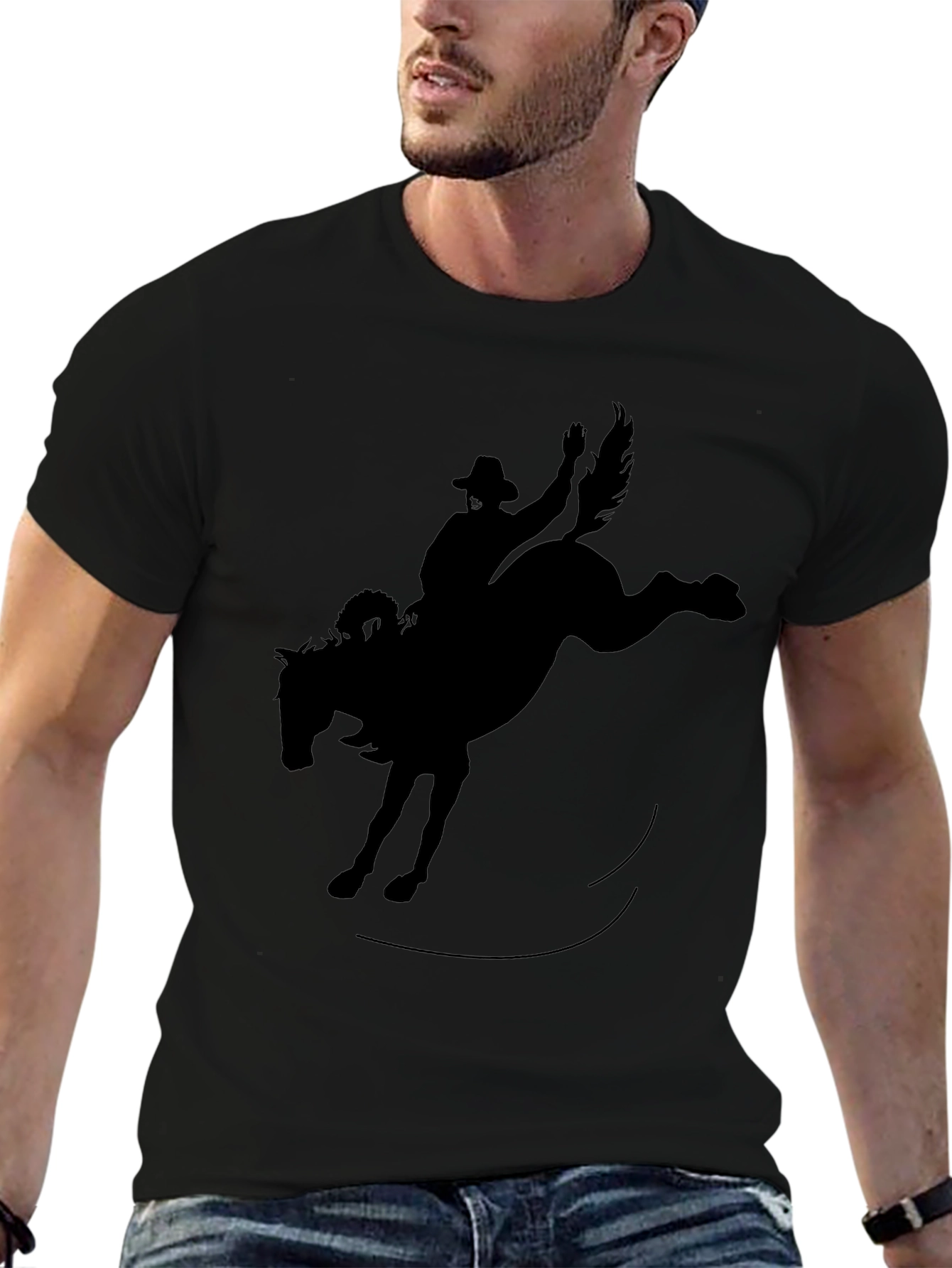 Black Rodeo Cowboy Graphic Tee