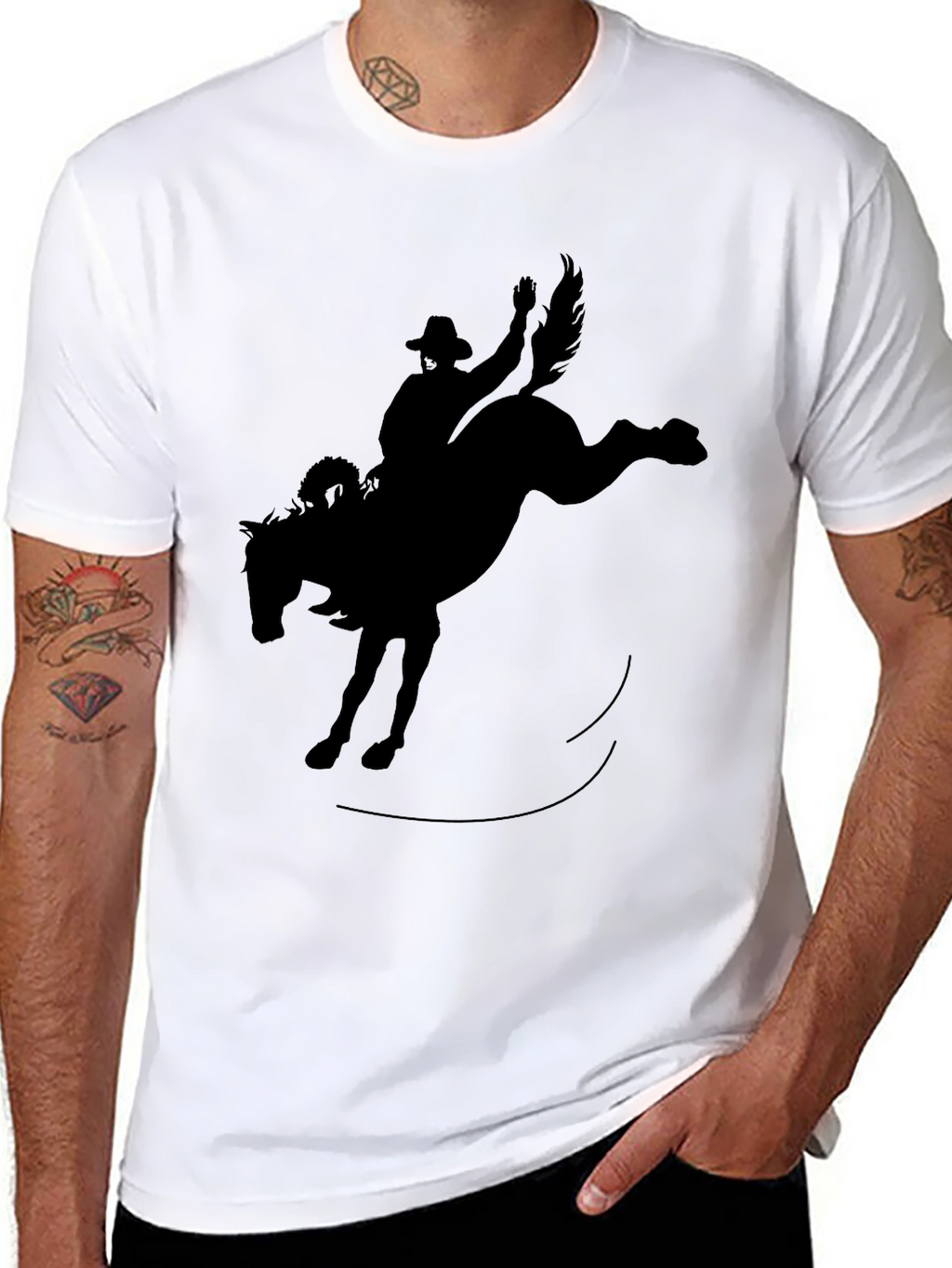 Black Rodeo Cowboy Graphic Tee