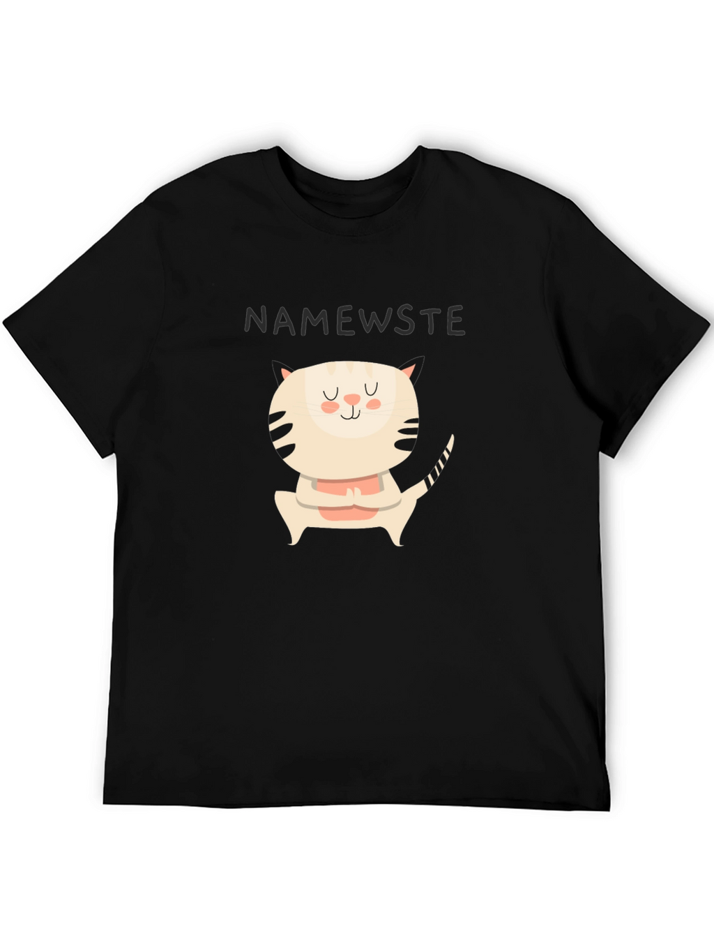 Namewste Cat Yoga Black T-Shirt