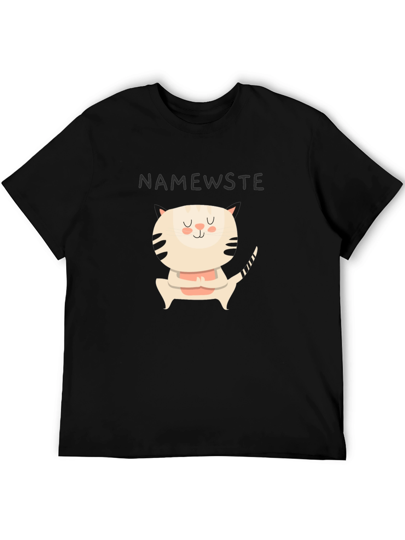 Namewste Cat Yoga Black T-Shirt