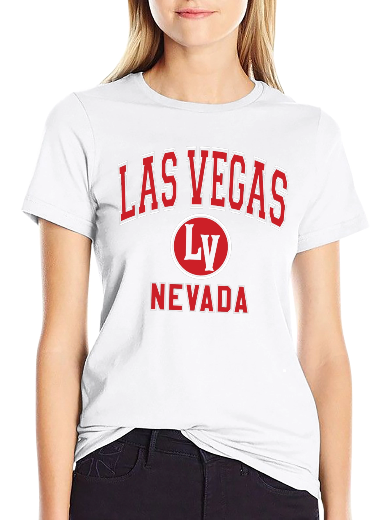 Las Vegas Nevada Graphic Tee - Black Cotton Casual Shirt